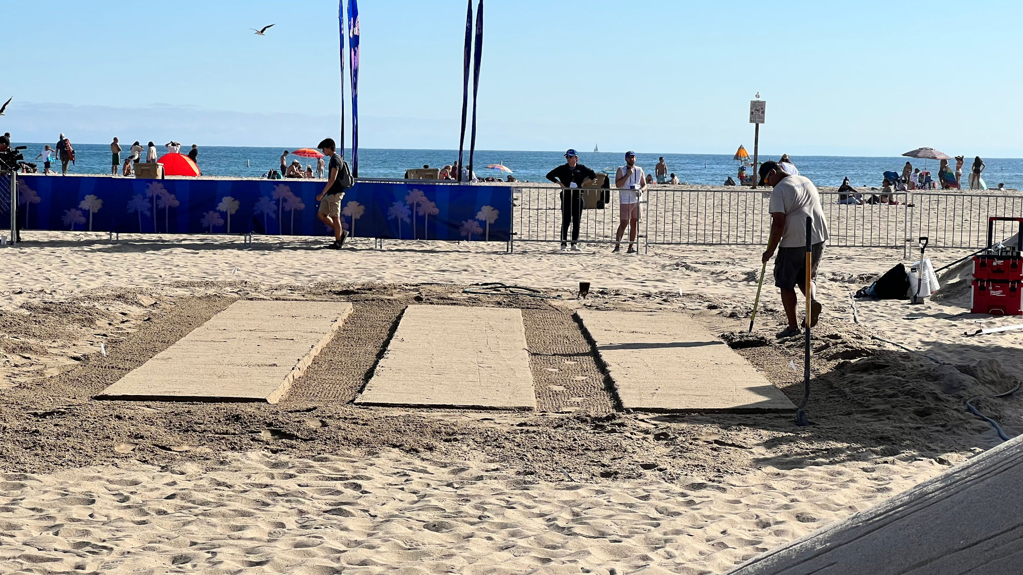 All Star Week Santa Monica Pier Prep work