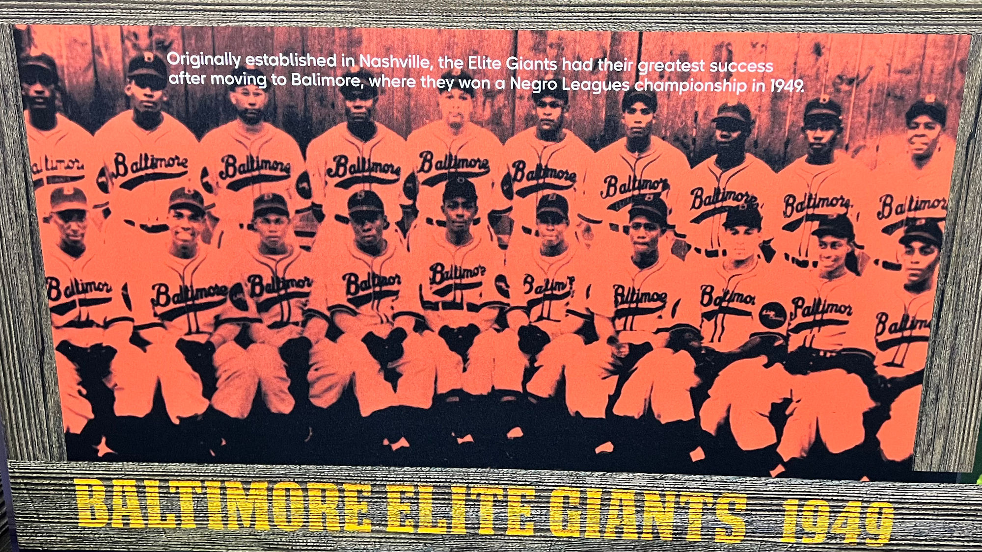 Negro Leagues Baltimore Elite Giants