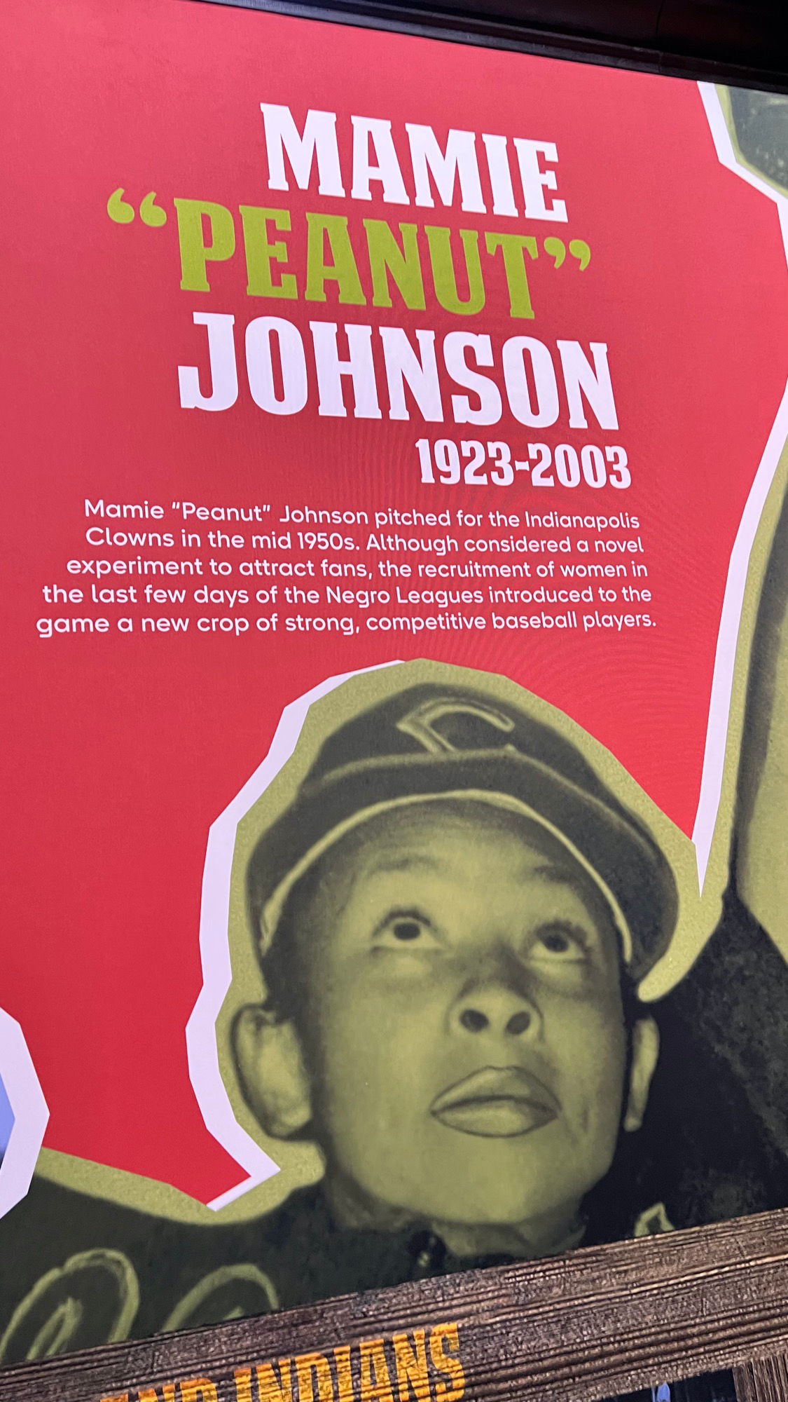 Negro Leagues Mamie Peanut Johnson