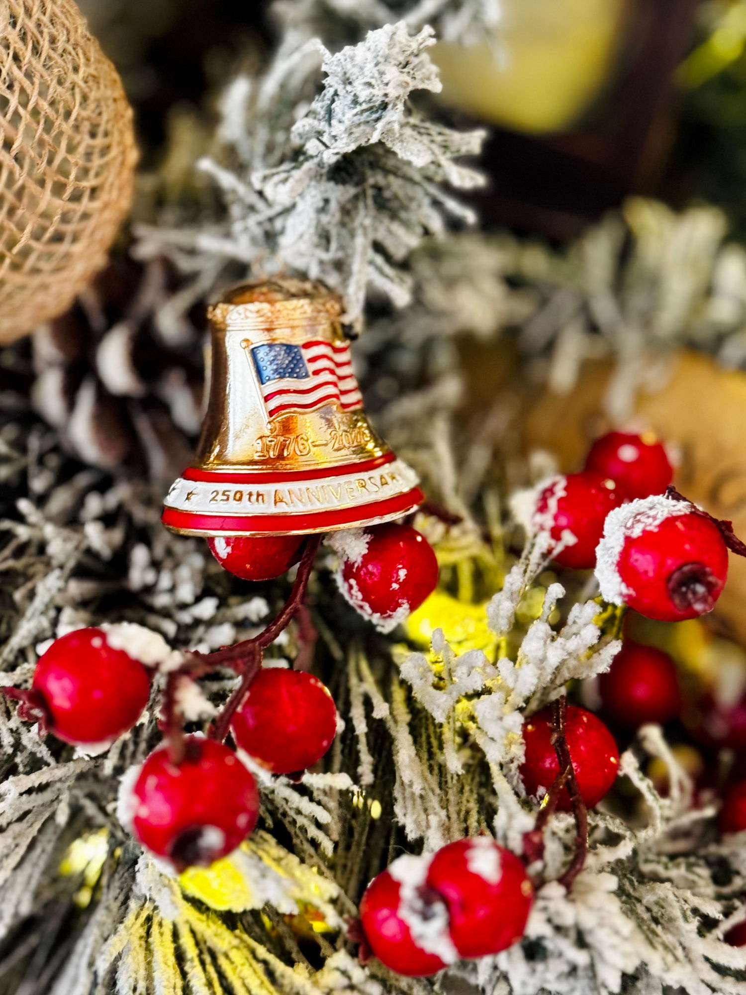 1770s Christmas Ornament 250th Anniversary Bell