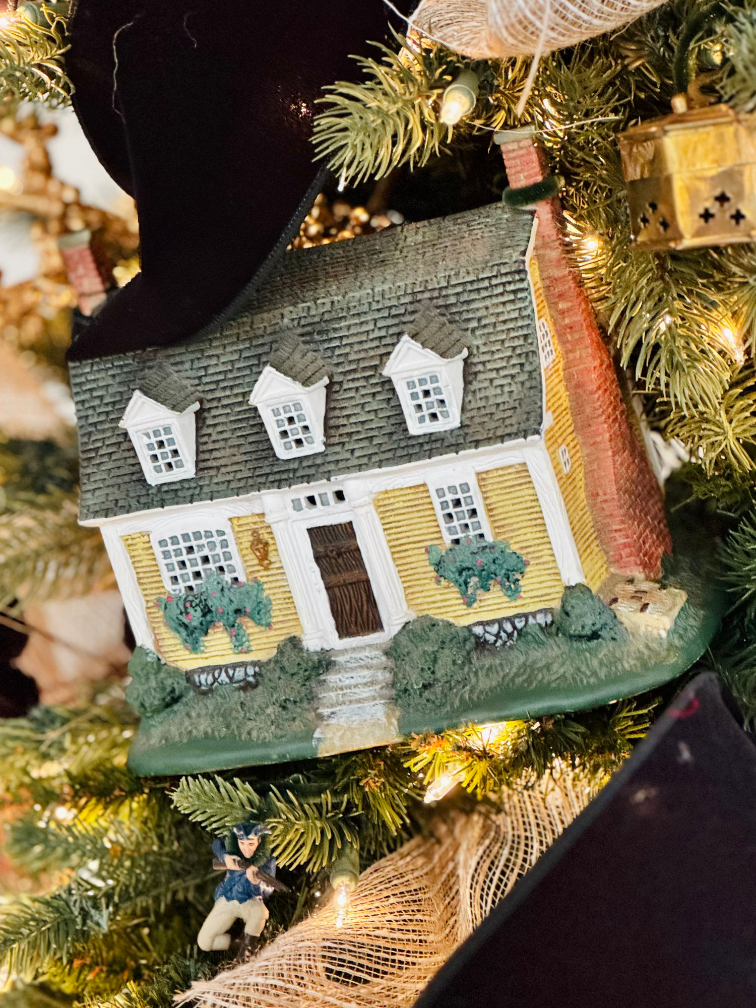 1770s Christmas Ornament Framed Houses