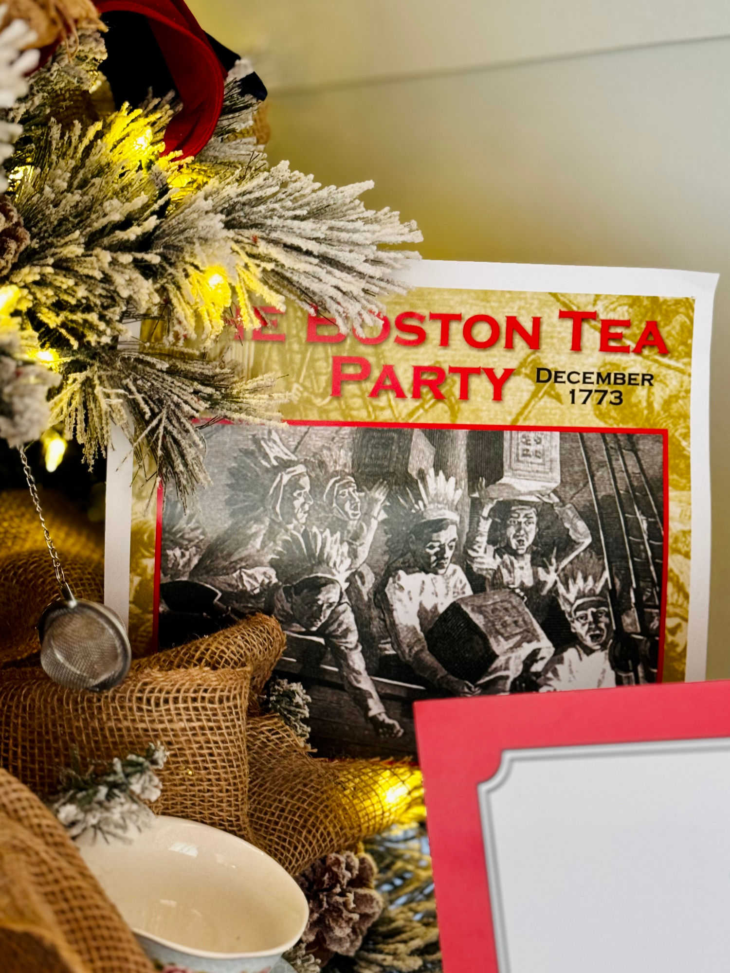 1770s Christmas Ornament The Boston Tea Party