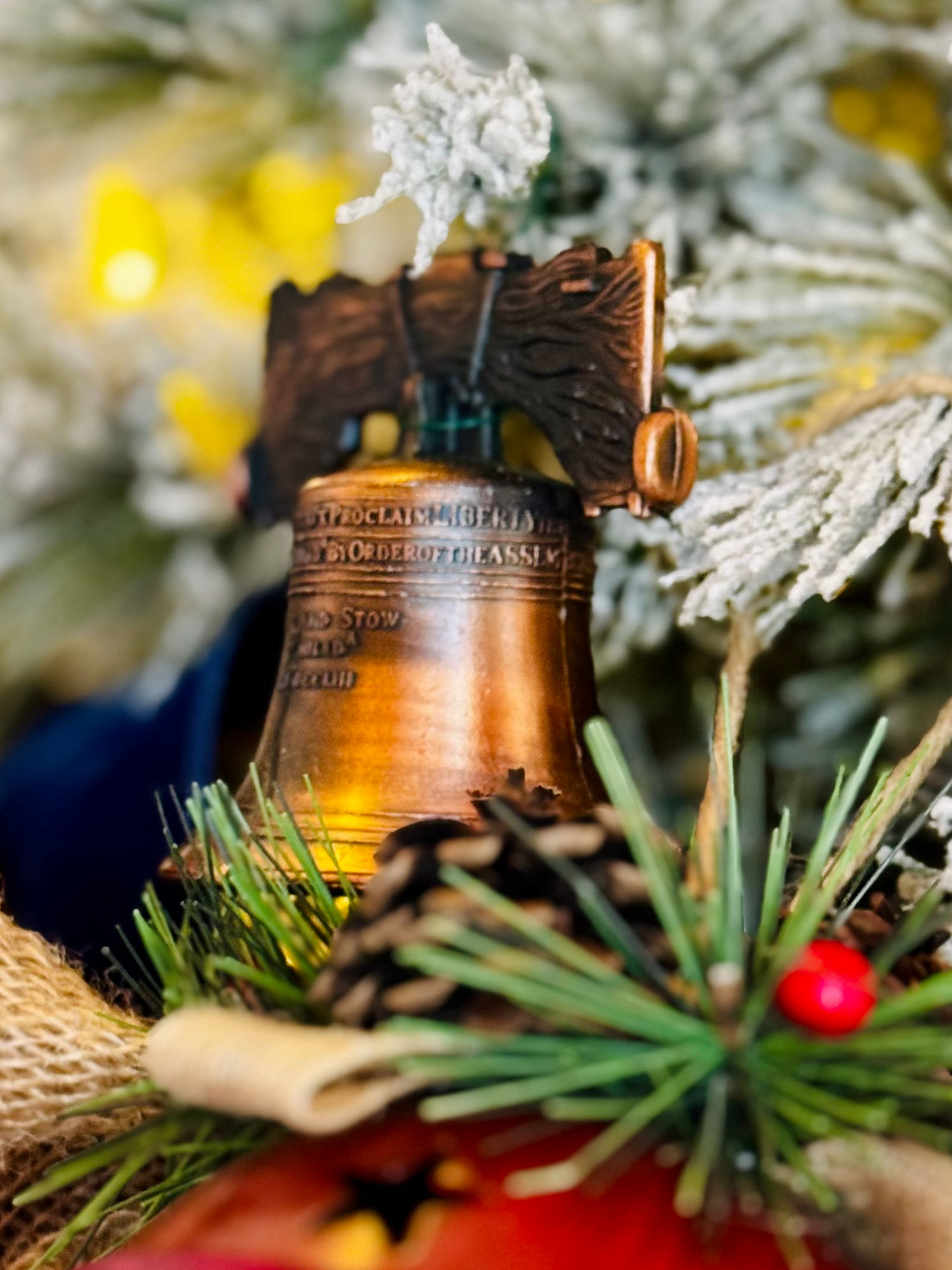 1770s Christmas Ornament Liberty Bell