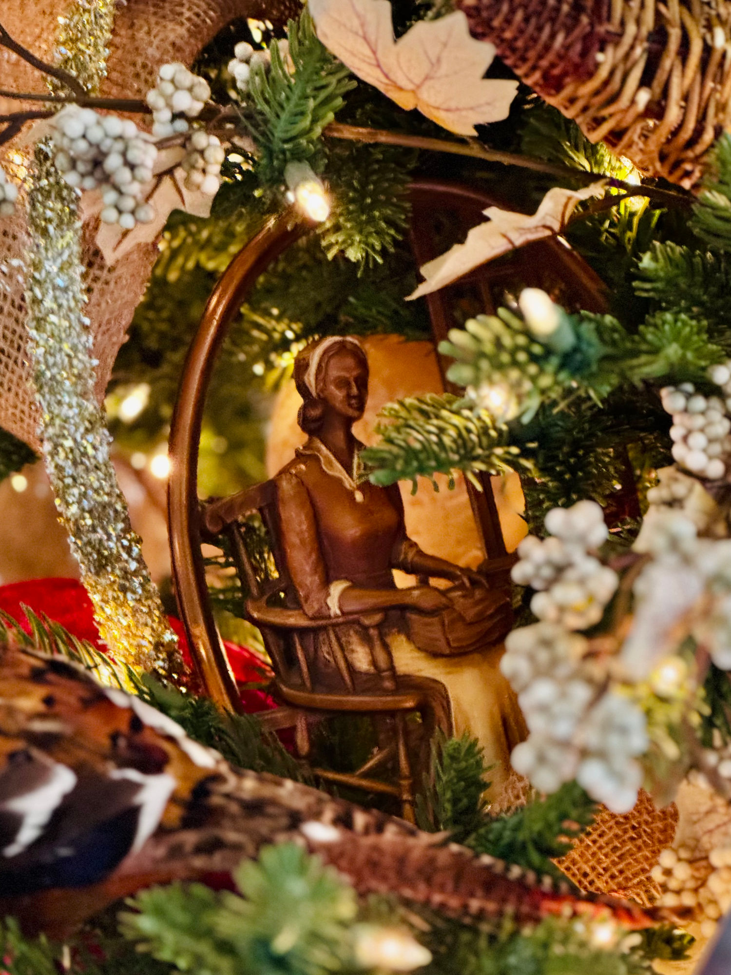 1780s Christmas Ornament Colonial Woman