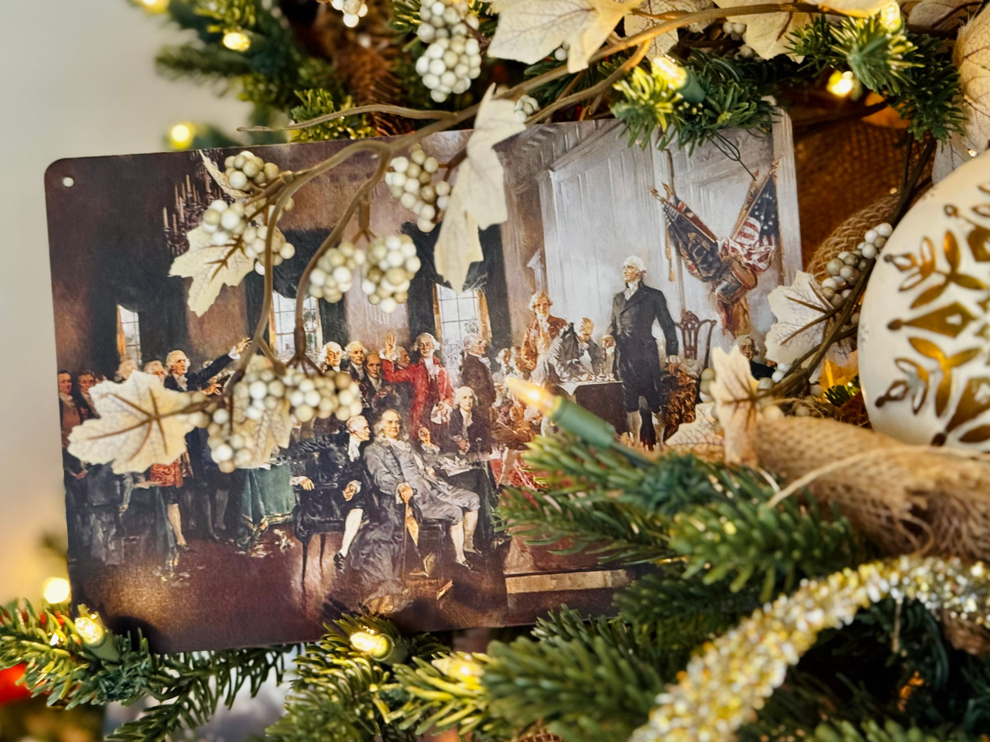 1780s Christmas Ornament Signing of the Constitution