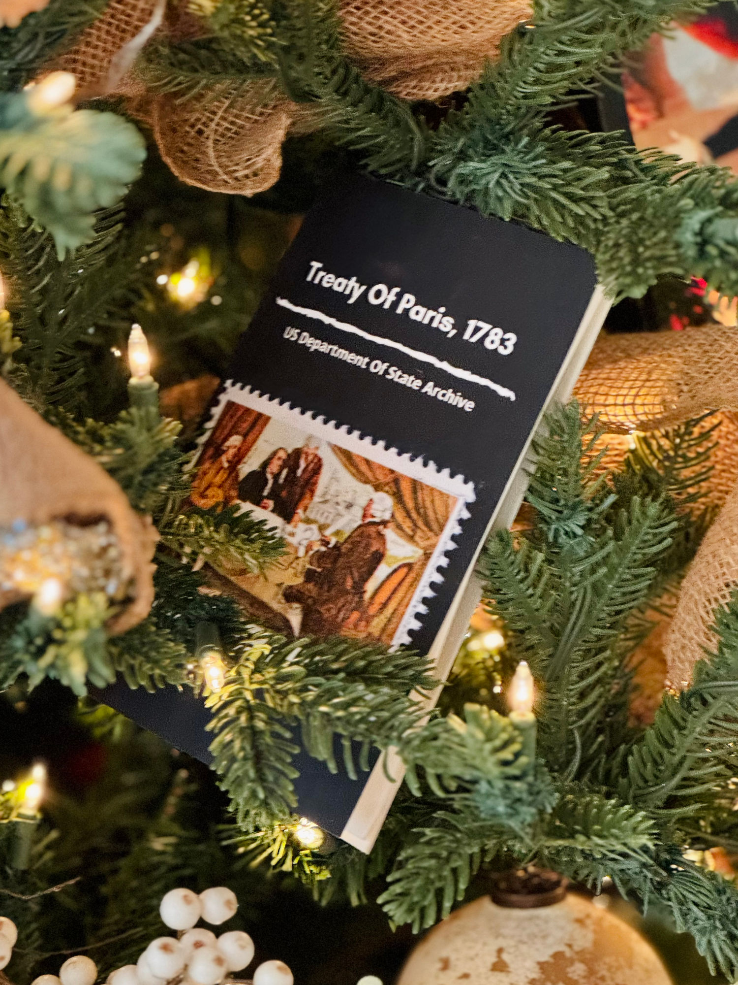 1780s Christmas Ornament Treaty of Paris