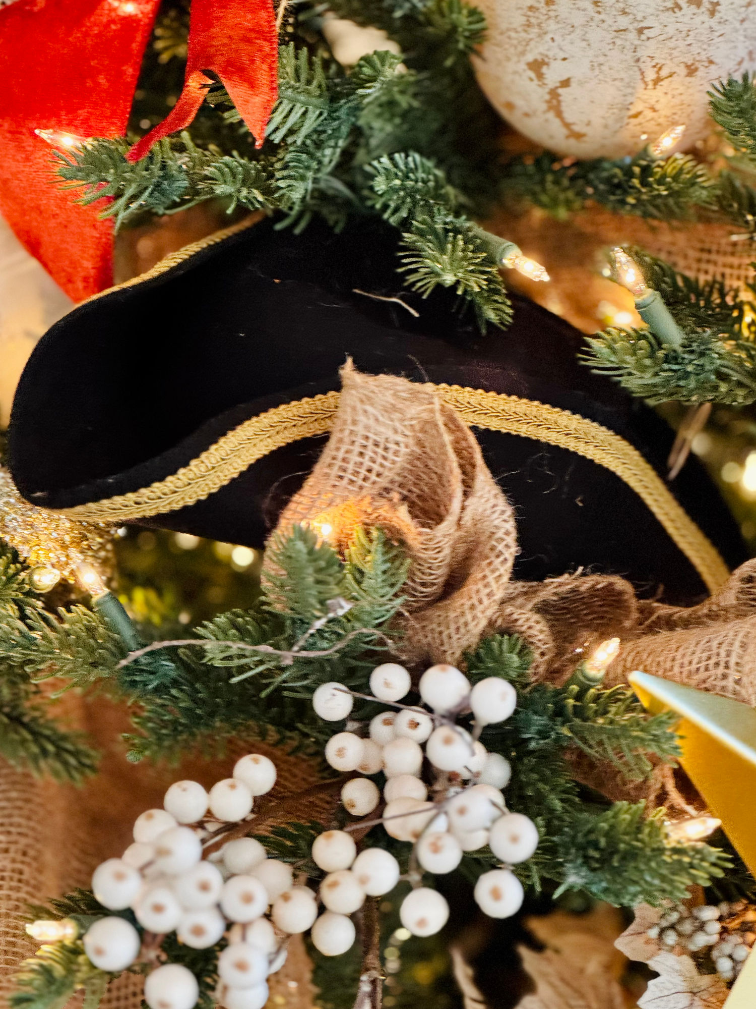 1780s Christmas Ornament Tricorn Hat