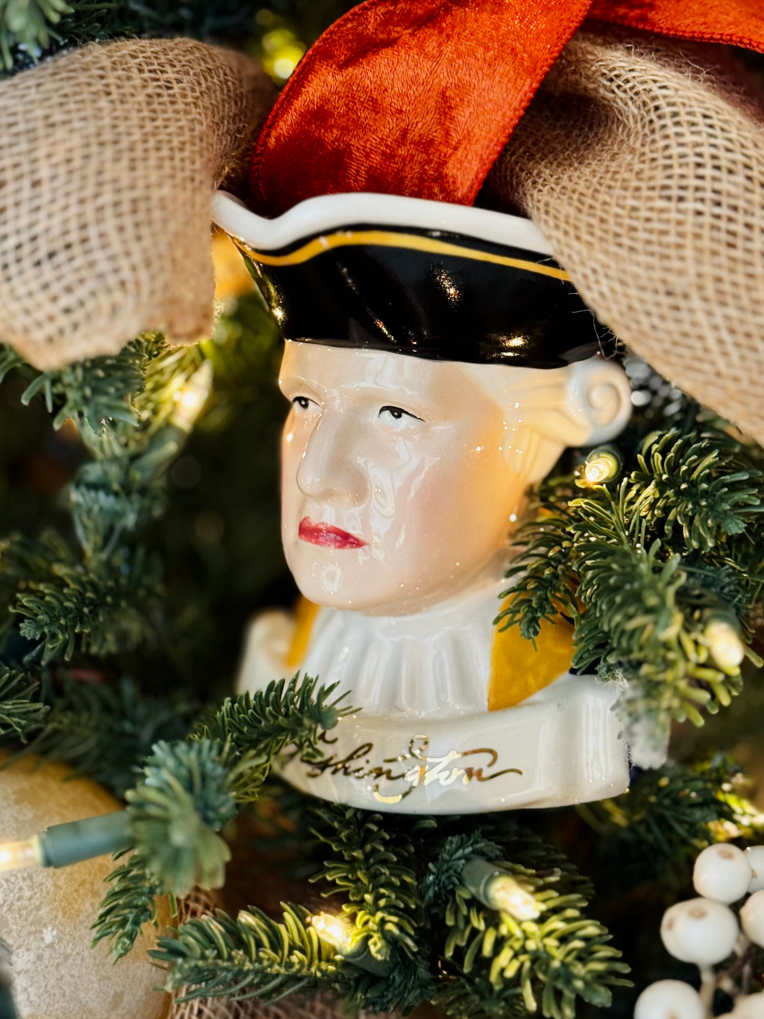 1780s Christmas Ornament George Washington