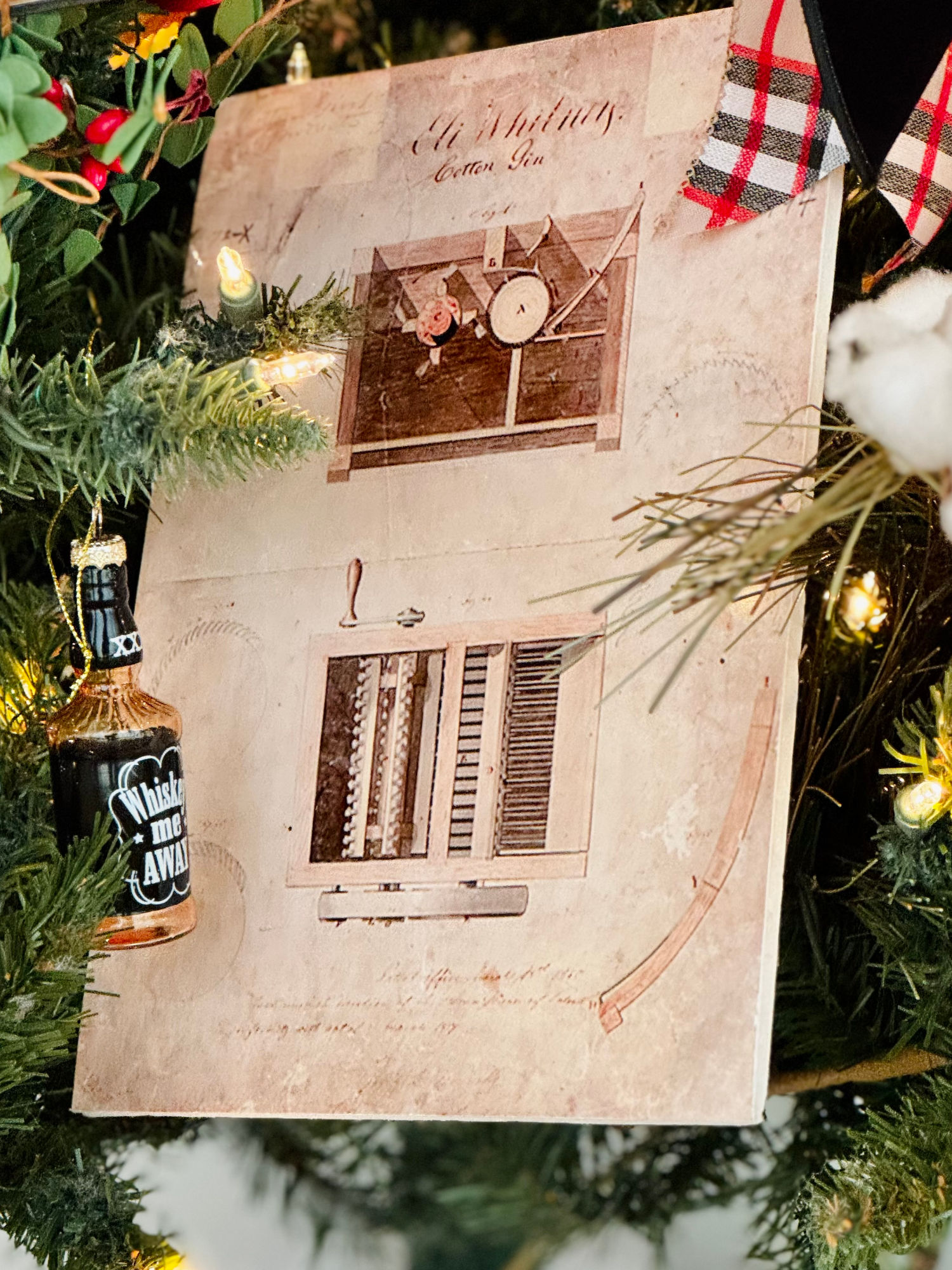 1790s Christmas Ornament Cotton Gin Patent