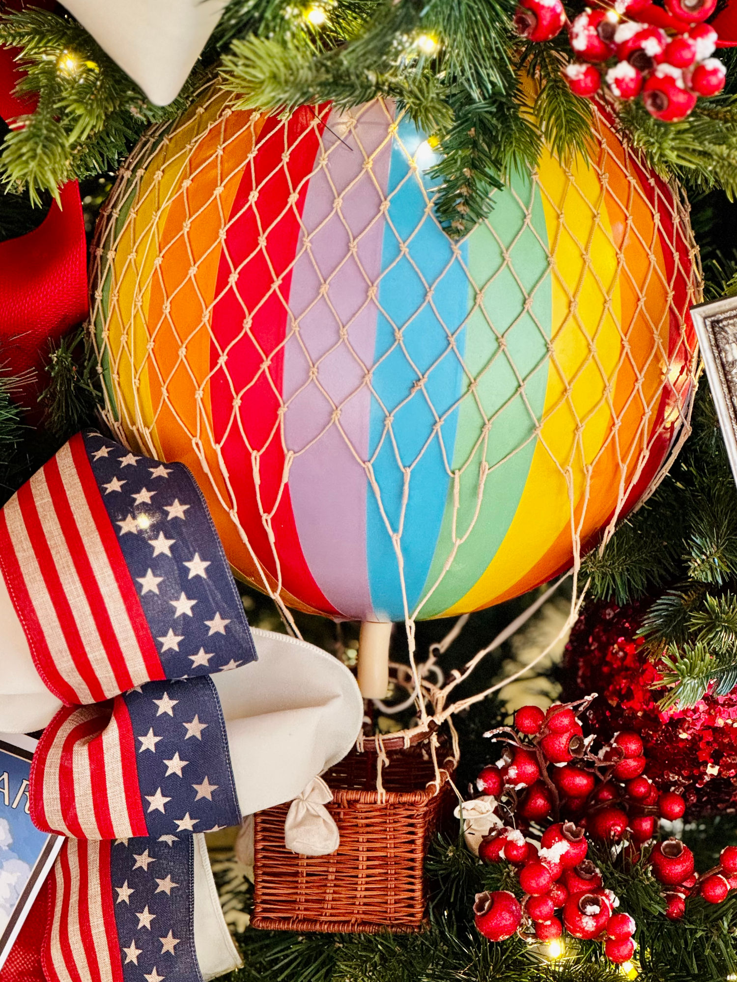 1700s Christmas Ornament Hot Air Balloon