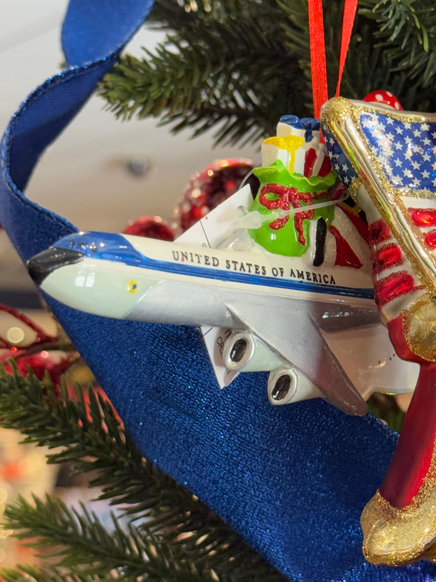 Air Force One Christmas Ornament Reagan Library Gift Shop Air Force One Christmas Ornament