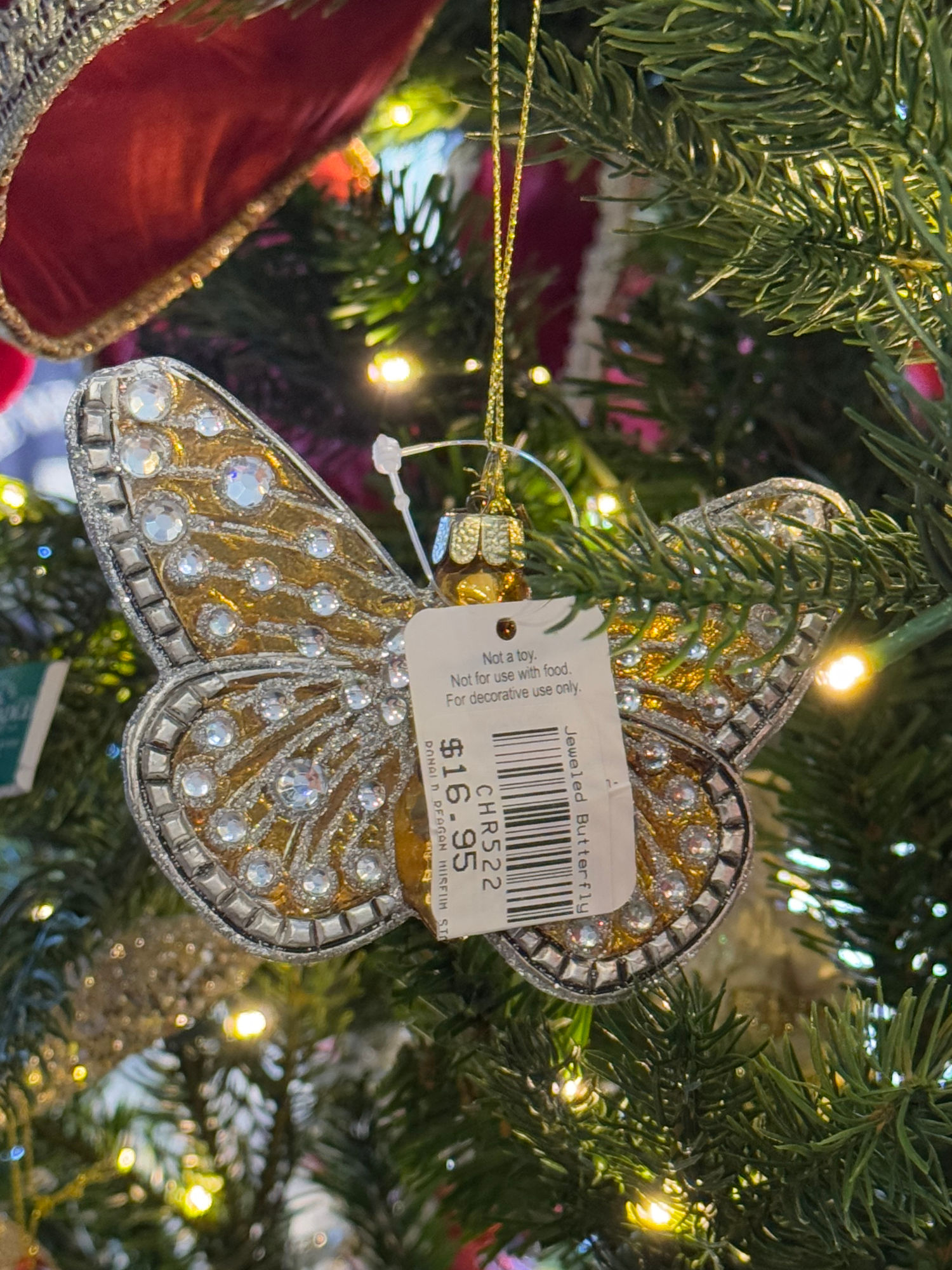 Butterfly Christmas Ornament Reagan Library Gift Shop Butterfly Christmas Ornament