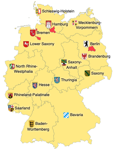 Germany has 16 states