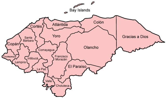 Honduras has 18 Departments