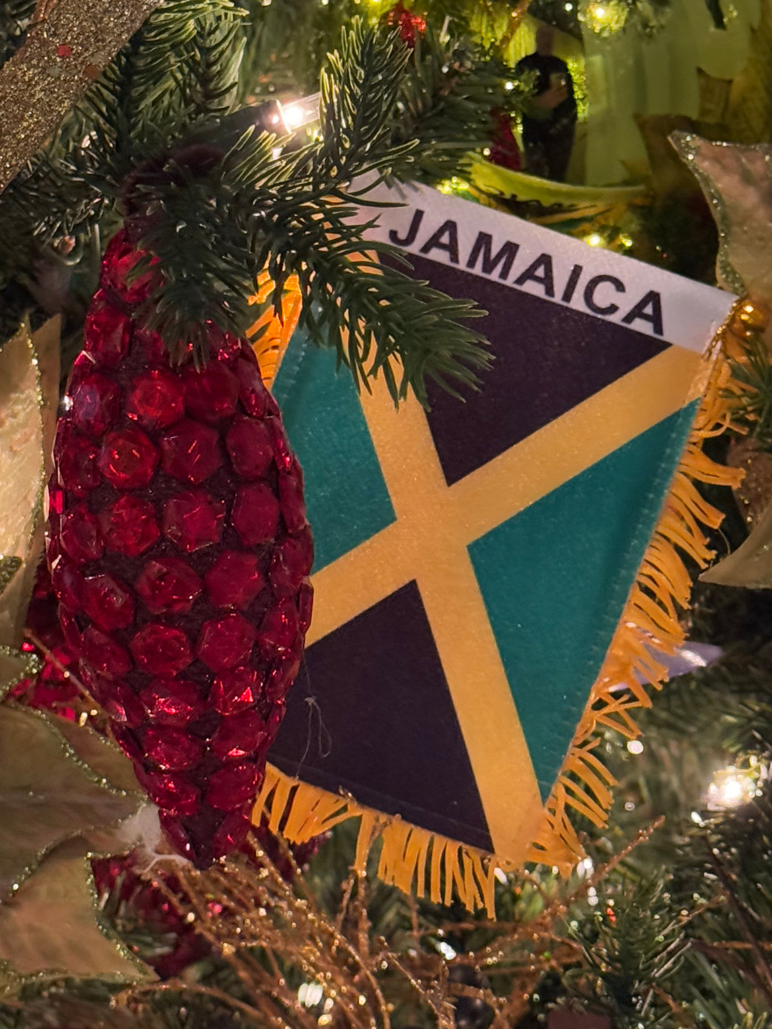 Jamaica Flag Christmas Ornament Jamaica Flag Christmas Ornament