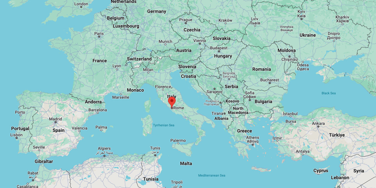 Rome, Italy on Google Maps
