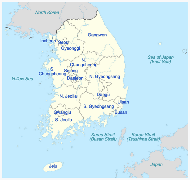 Administrative Divisions in South Korea