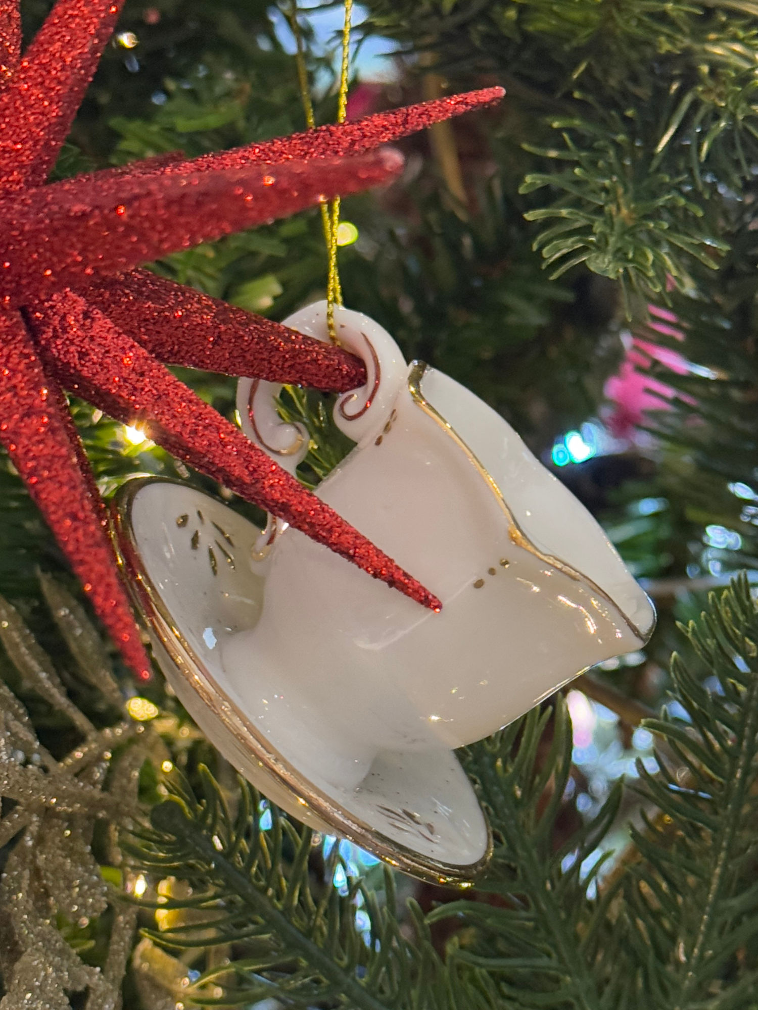 Tea Cup Christmas Ornament Reagan Library Gift Shop Tea Cup Christmas Ornament
