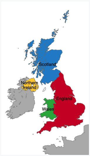 The UK has 4 Countries