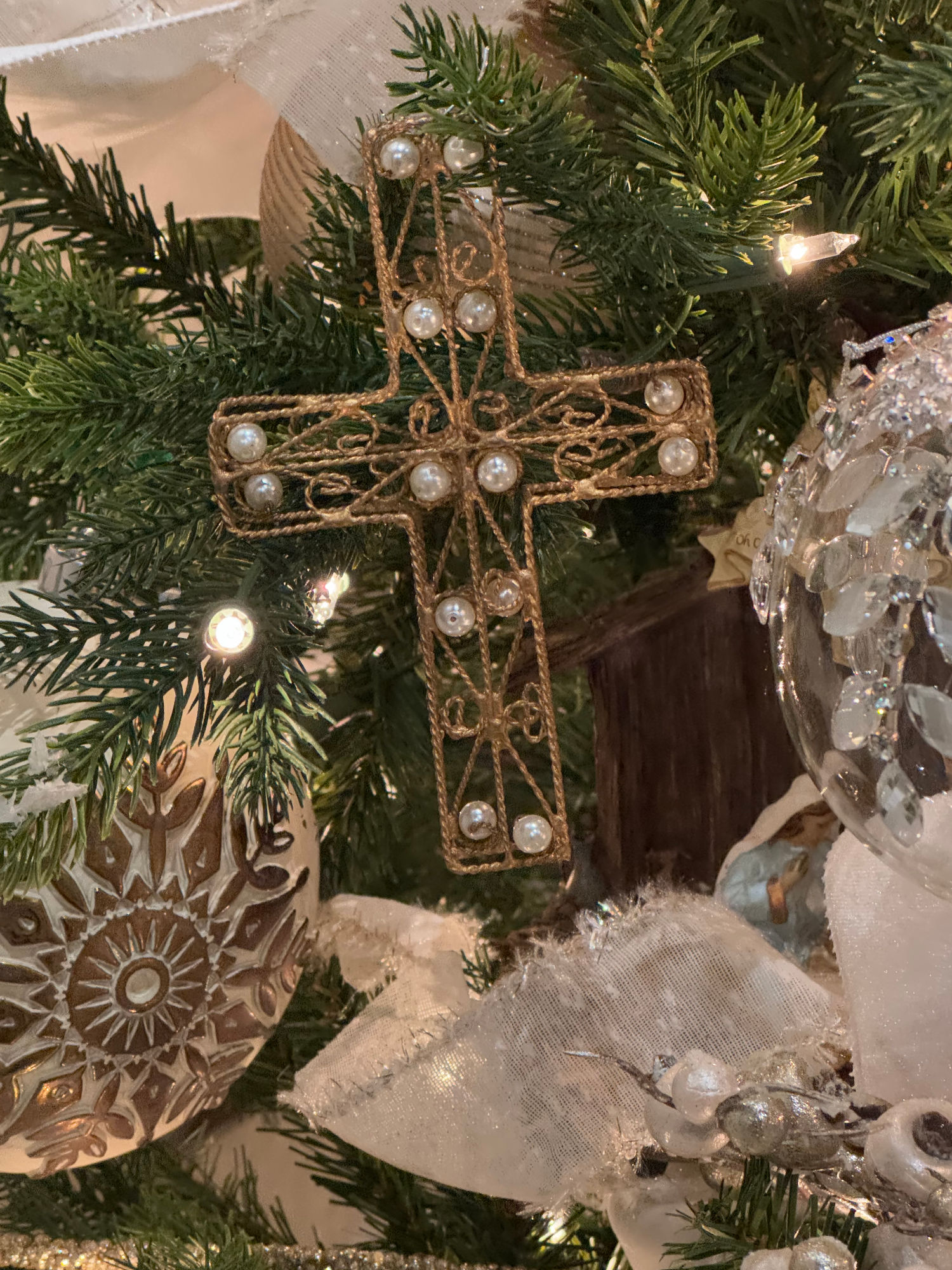 Cross Christmas Ornament Vatican Christmas Ornament Cross