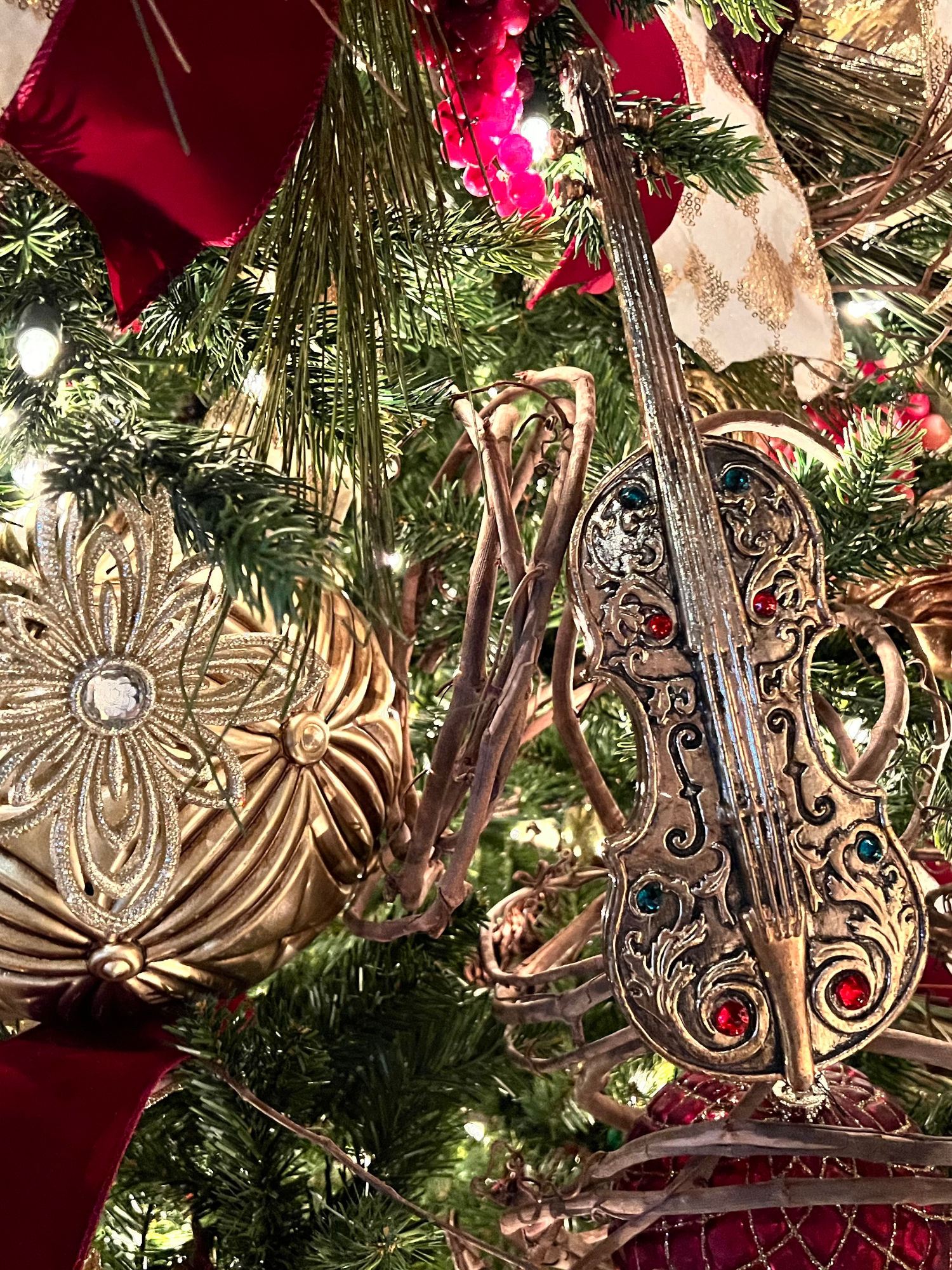 Violin Christmas Ornament