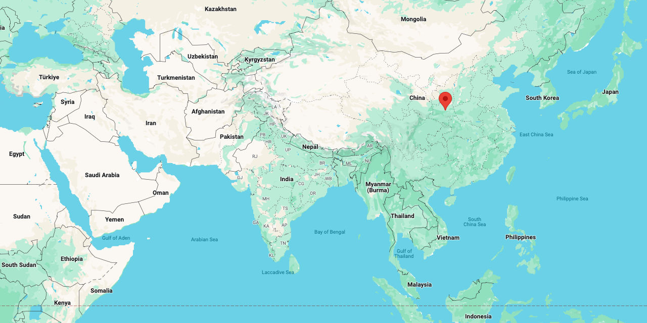 Xi'An, China on Google Maps