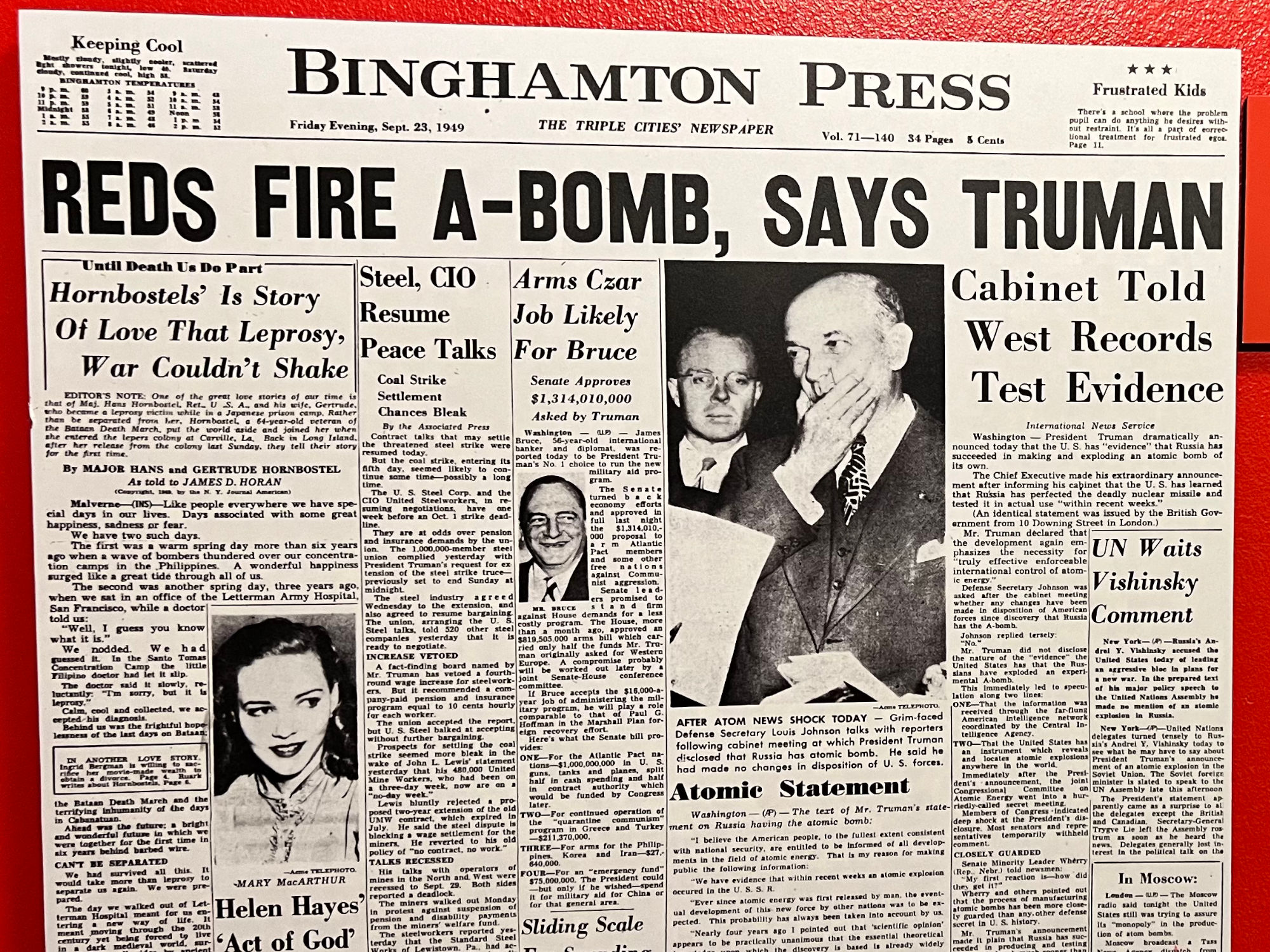 Reds Fire A-Bomb Binghamton Press Reds Fire A-Bomb