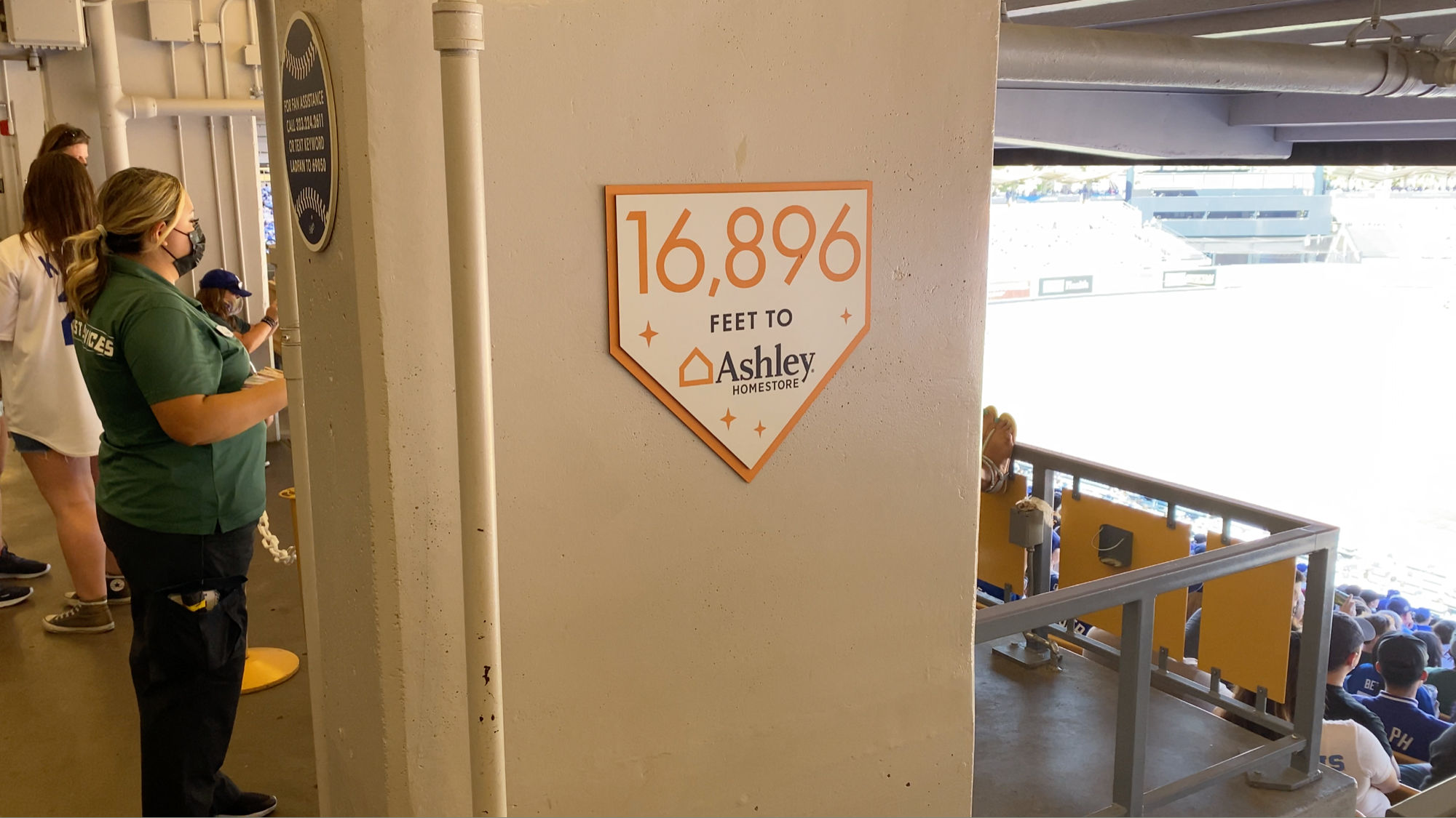 16,896 Feet to Ashley Homestore Dodger Stadium 16,896 Feet to Ashley Homestore