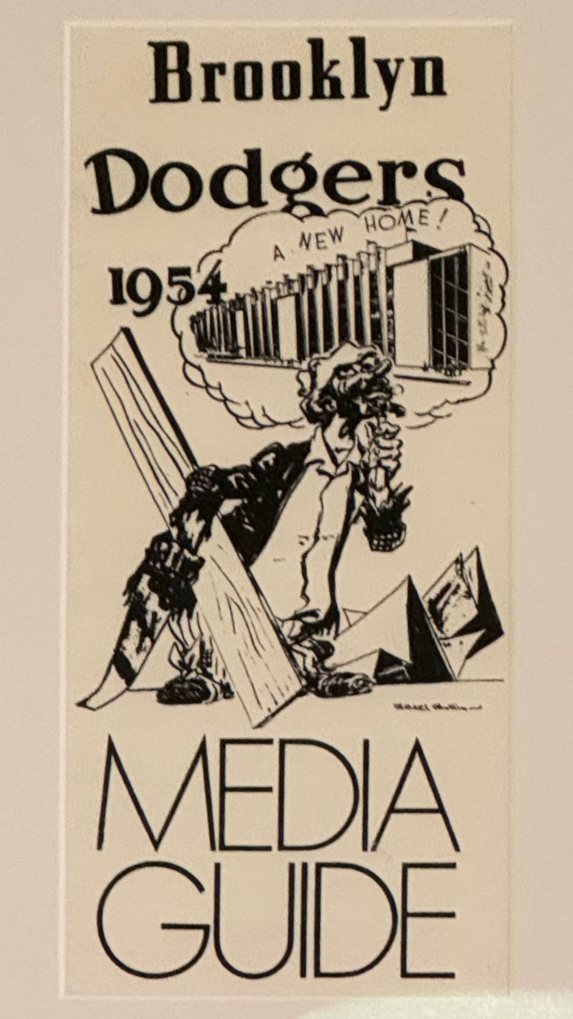 1954 Brooklyn Dodgers Media Guide Cover 1954 Brooklyn Dodgers Media Guide Cover