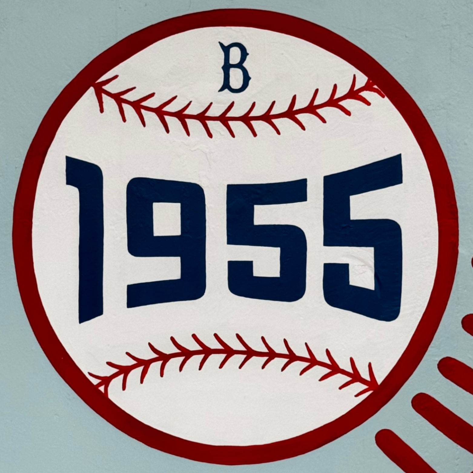 1955 World Champions Baseball Mural