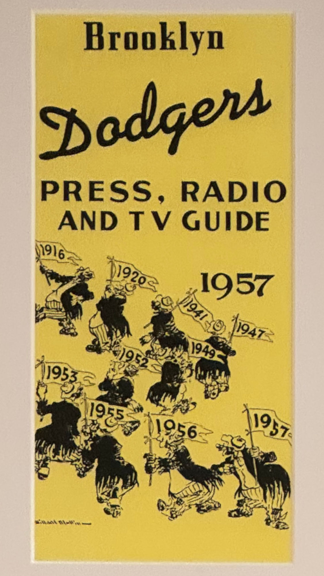 1957 Brooklyn Dodgers Press Radio and TV Guide Cover 1957 Brooklyn Dodgers Press Radio and TV Guide Cover