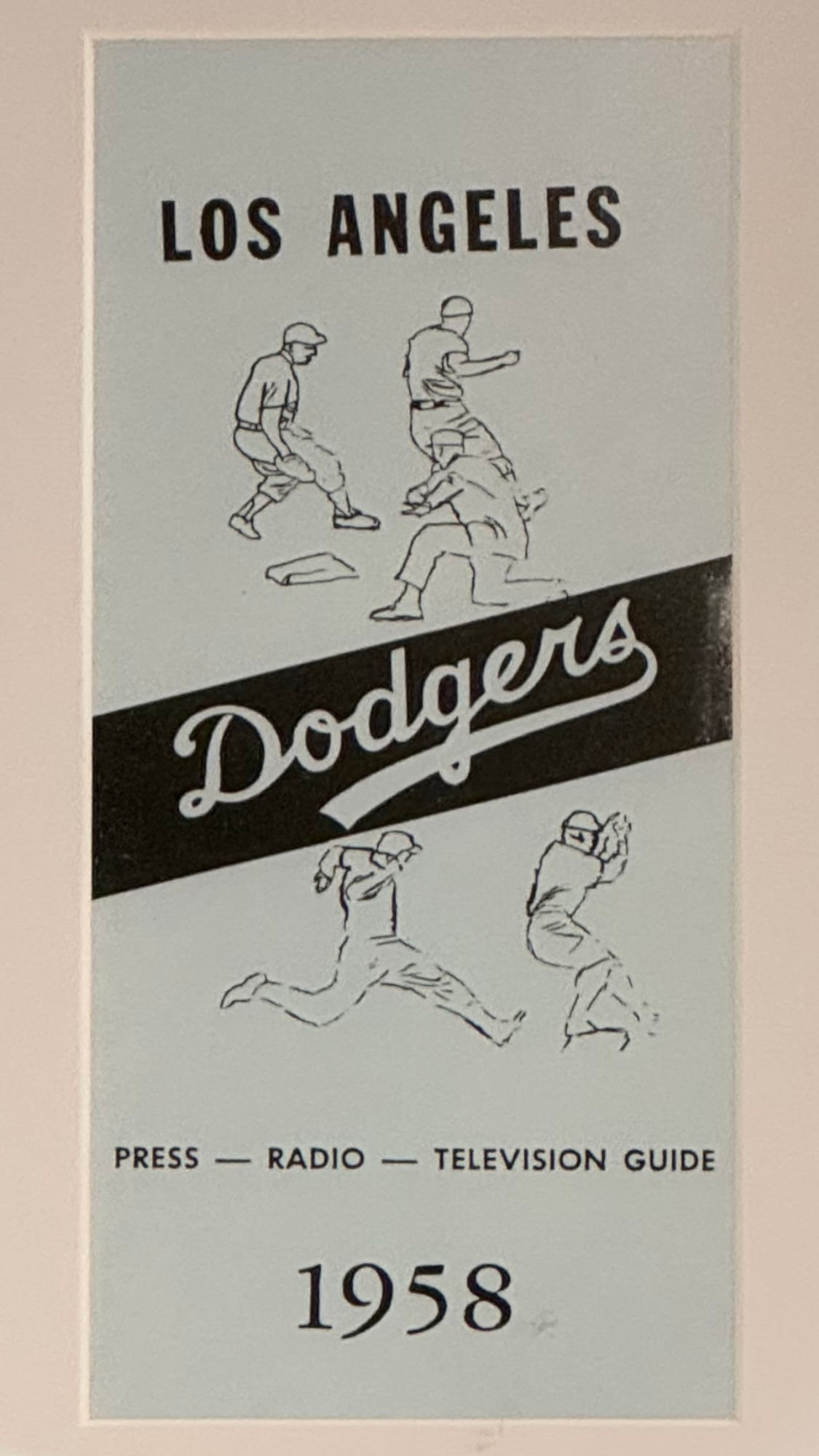 1958 Los Angeles Dodgers Press Radio Television Guide Cover 1958 Los Angeles Dodgers Press Radio Television Guide Cover