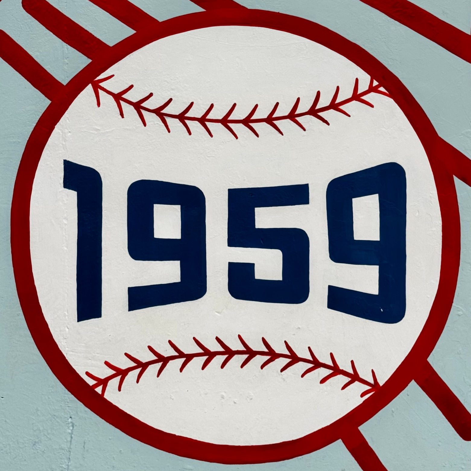 1959 World Champions Baseball Mural