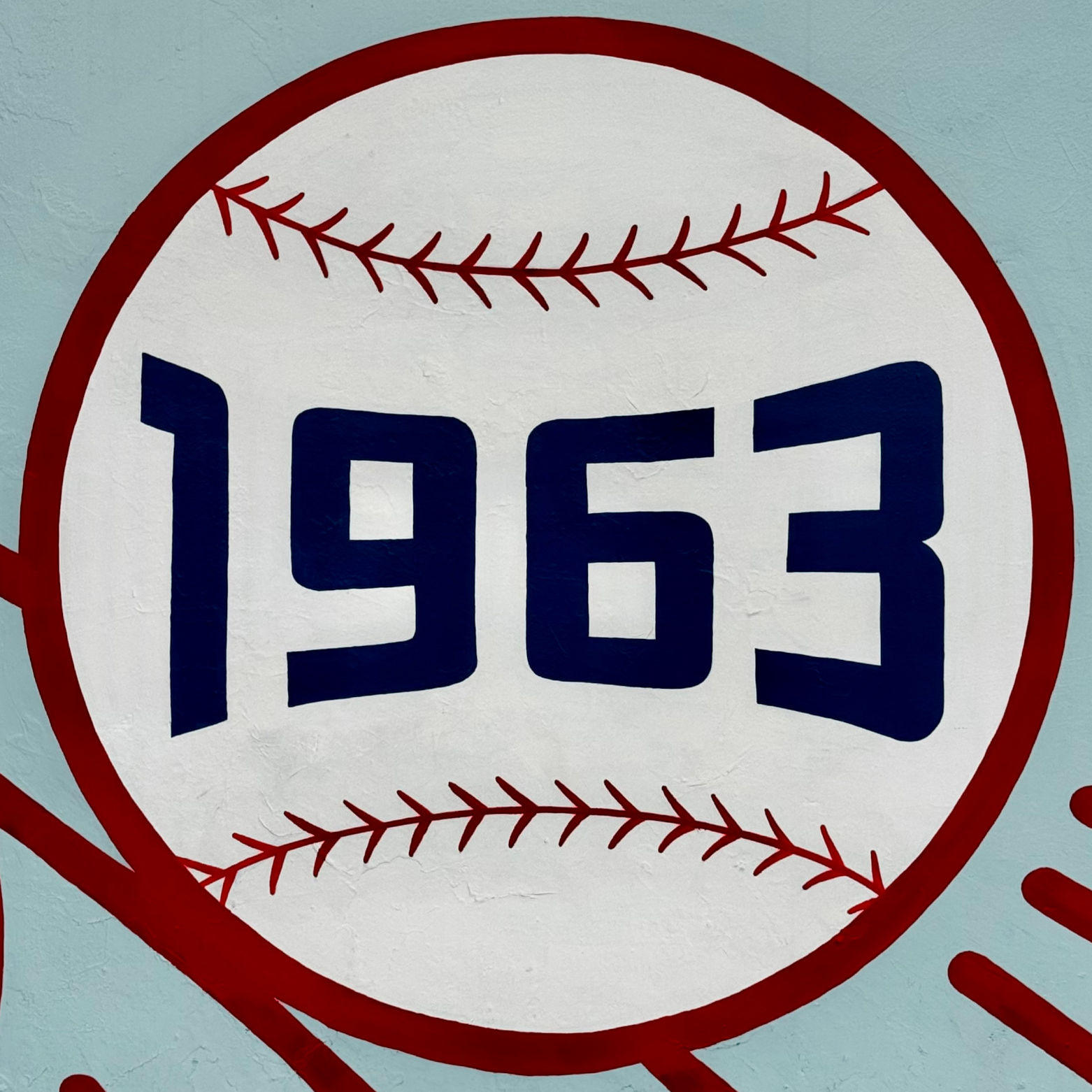 1963 World Champions Baseball Mural