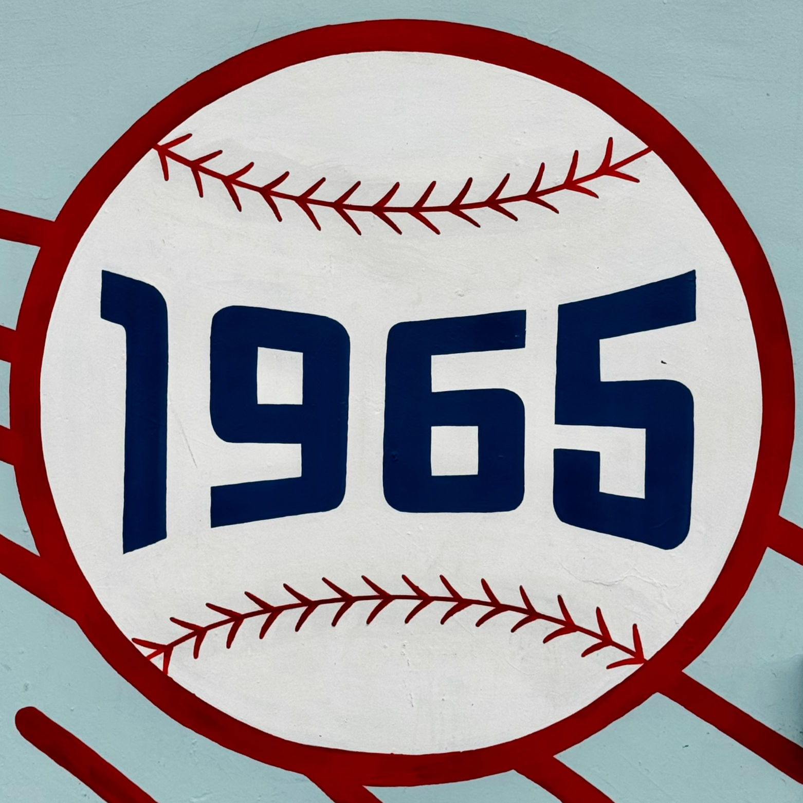 1965 World Champions Baseball Mural