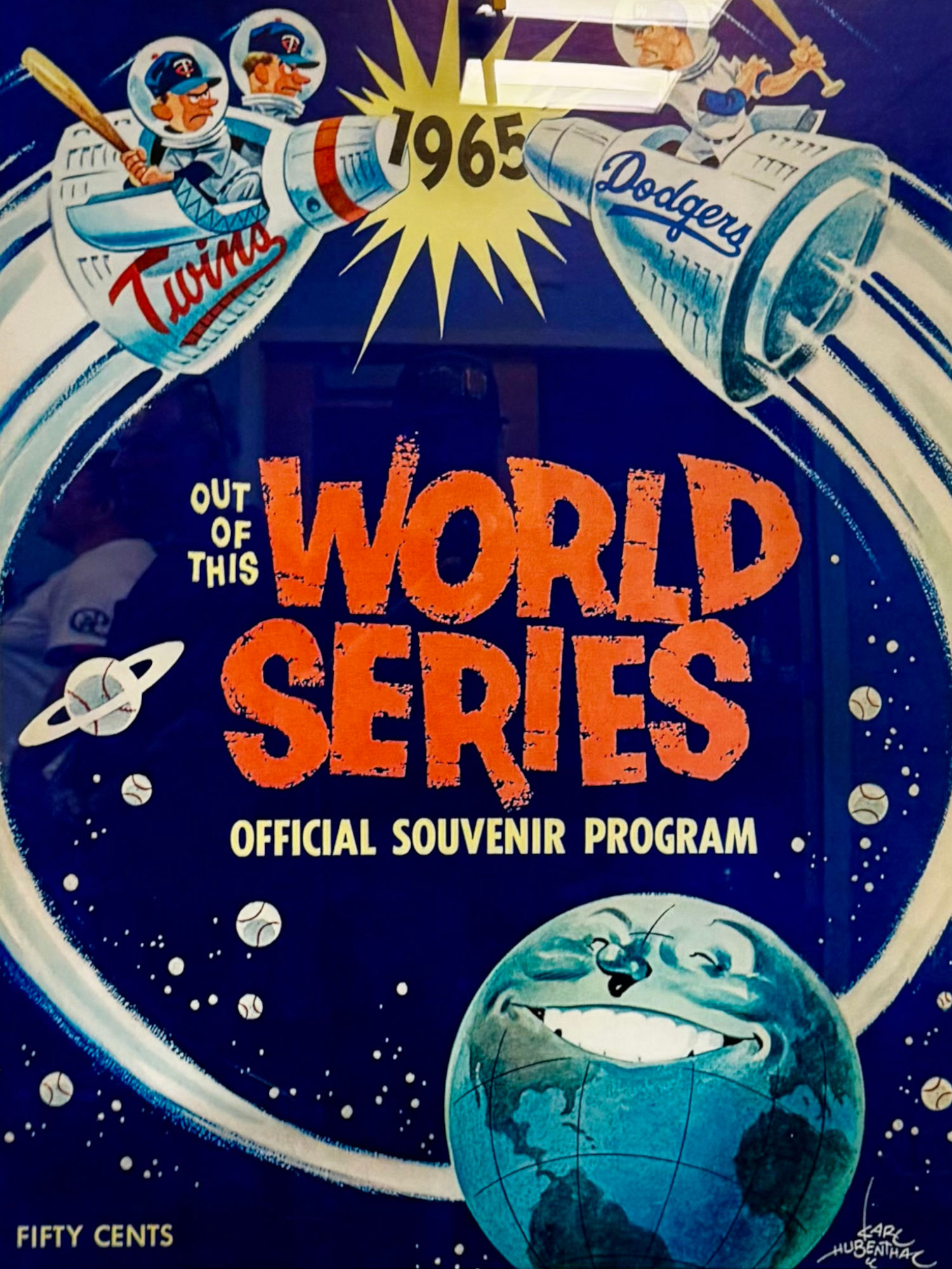 Official Souvenir Program Poster 1965 World Series Official Souvenir Program Poster