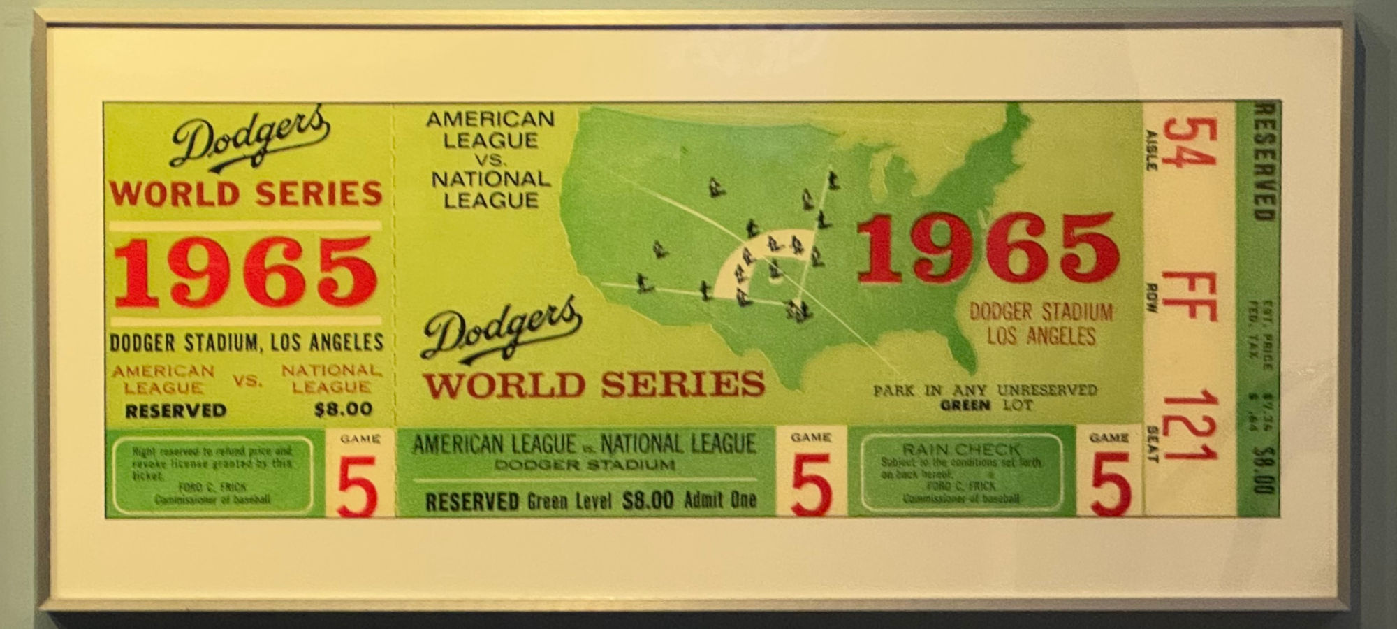 1965 World Series Ticket Dodger Stadium