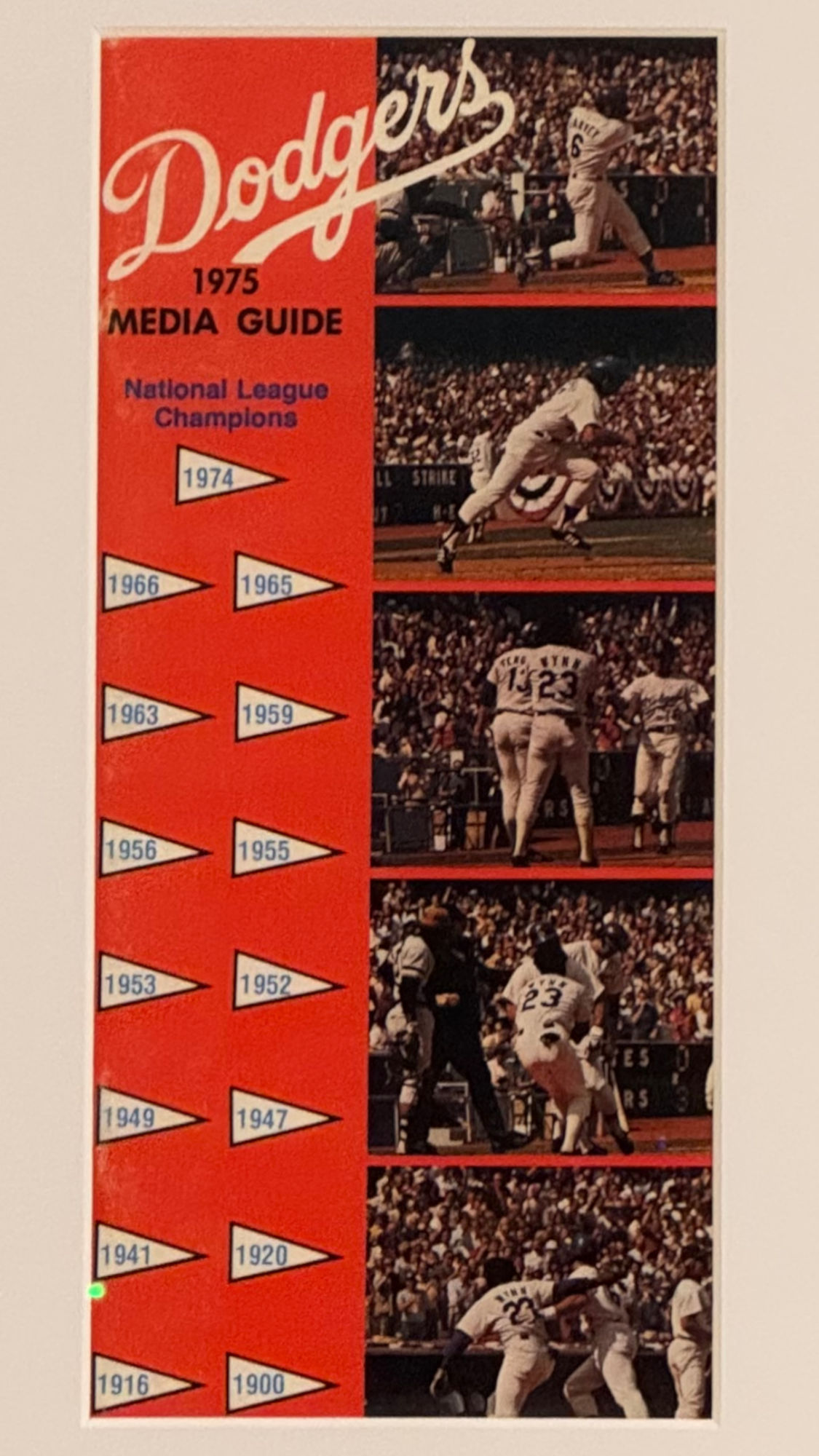 1975 Dodgers Media Guide Cover 1975 Dodgers Media Guide Cover