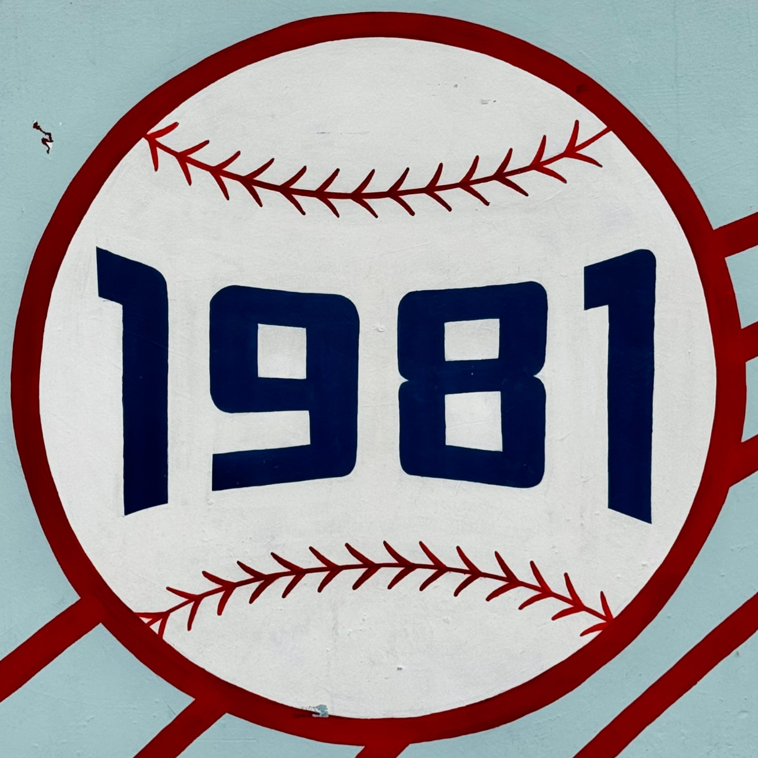 1981 World Champions Baseball Mural