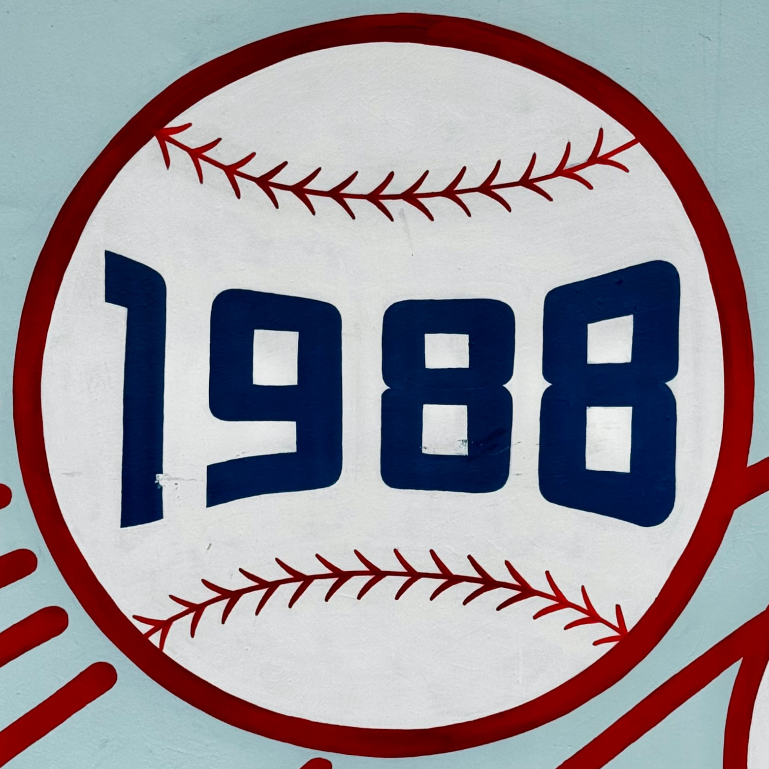 1988 World Champions Baseball Mural