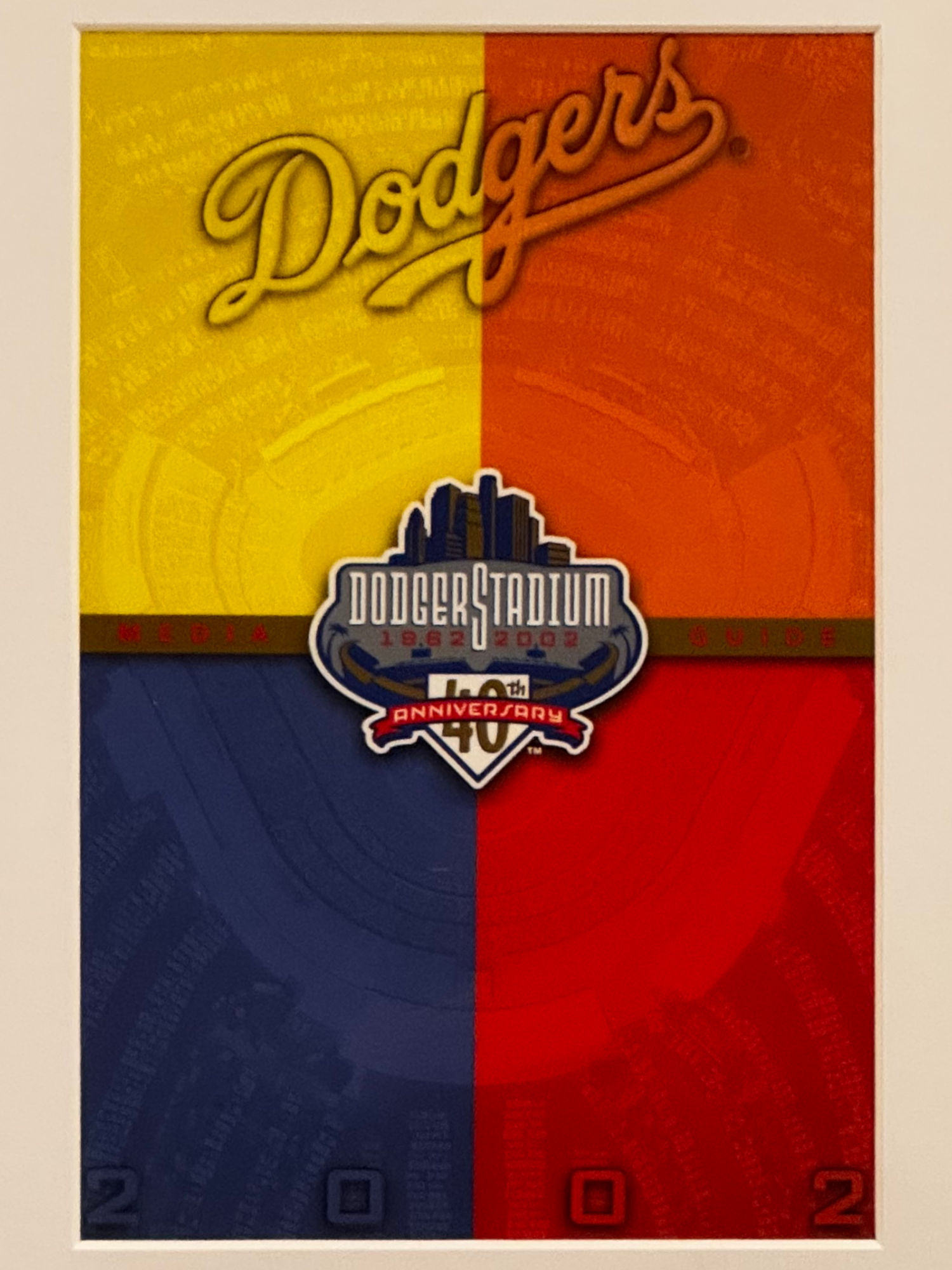 2002 Dodgers Media Guide Cover 2002 Dodgers Media Guide Cover