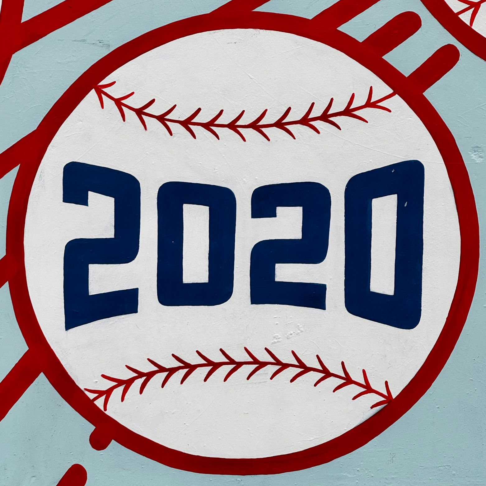 2020 World Champions Baseball Mural