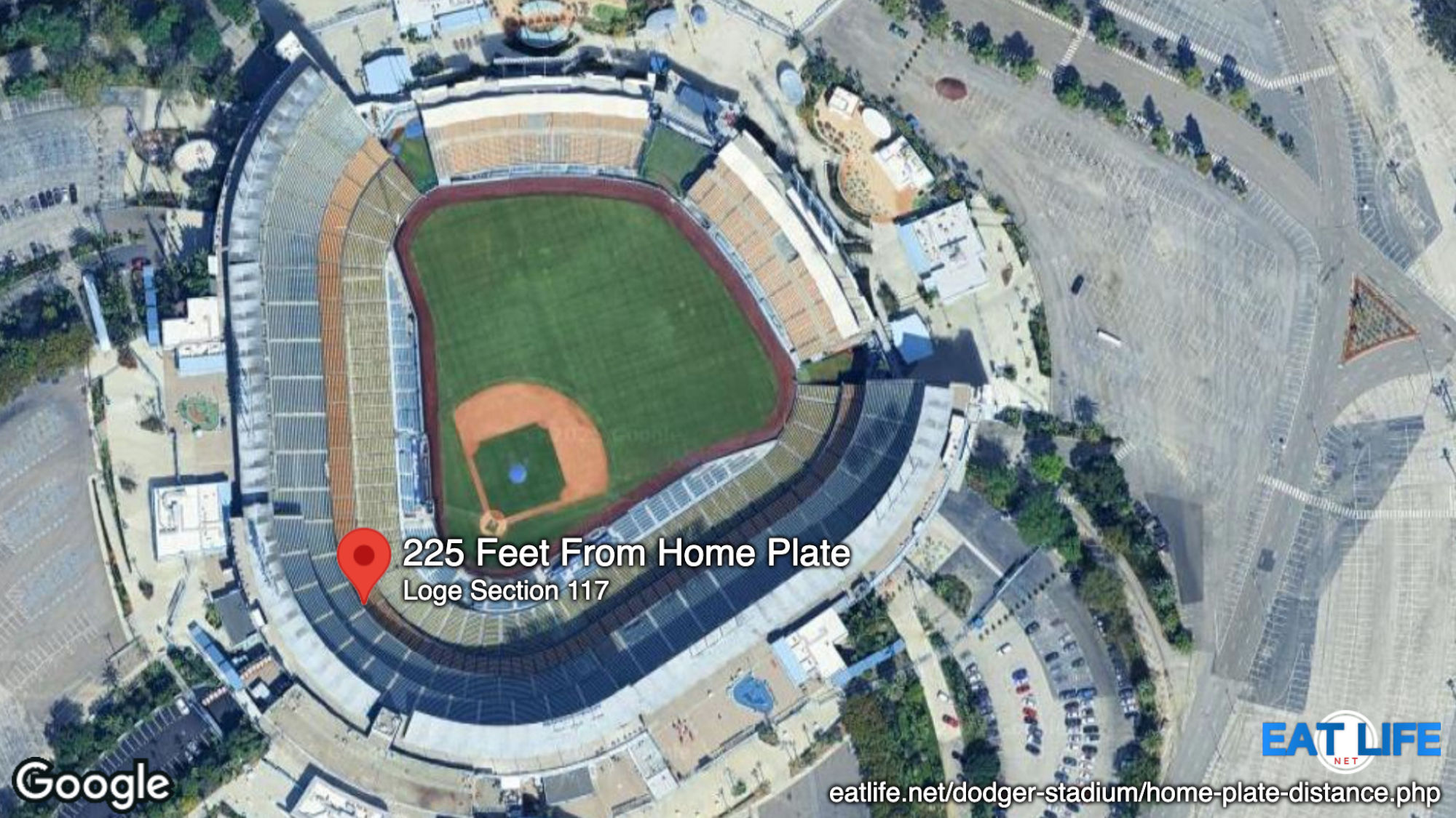 225 Feet From Home Plate Loge Section 117