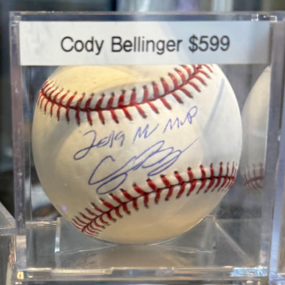 Cody Bellinger Autographed Baseball Art of the Game Cody Bellinger