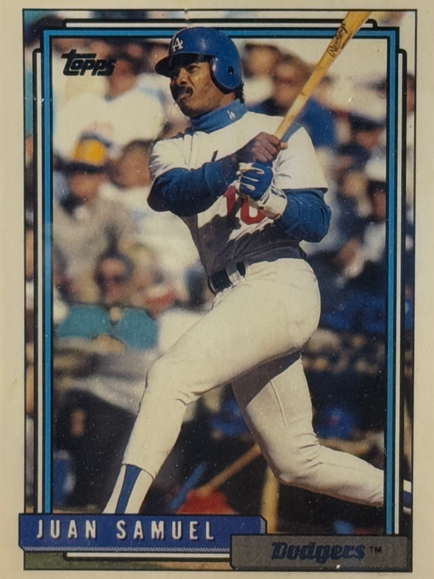 Juan Samuel's Baseball Card Juan Samuel's Baseball Card