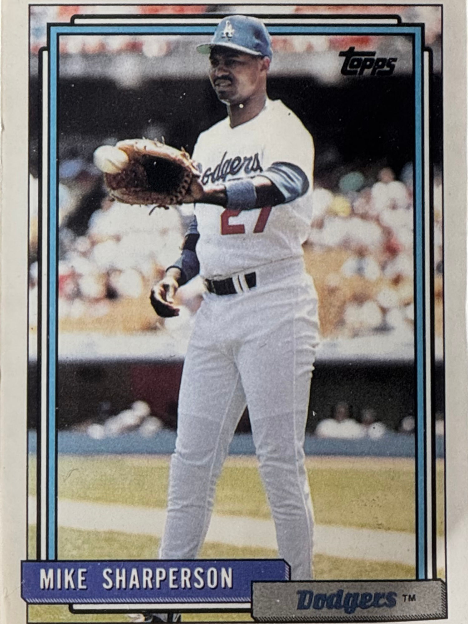 Mike Sharperson's Baseball Card Mike Sharperson's Baseball Card
