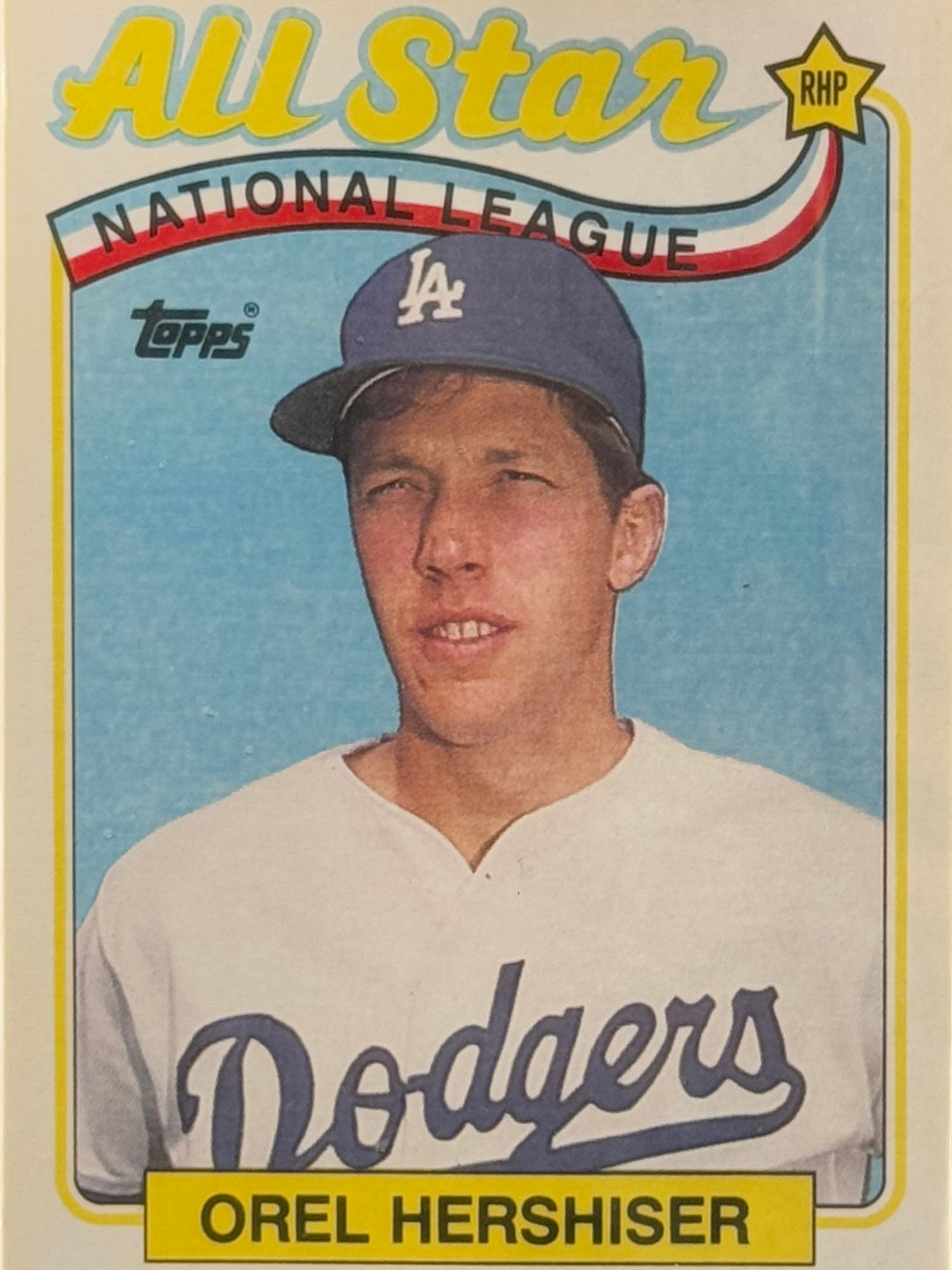 Orel Hershiser's Baseball Card Orel Hershiser's Baseball Card