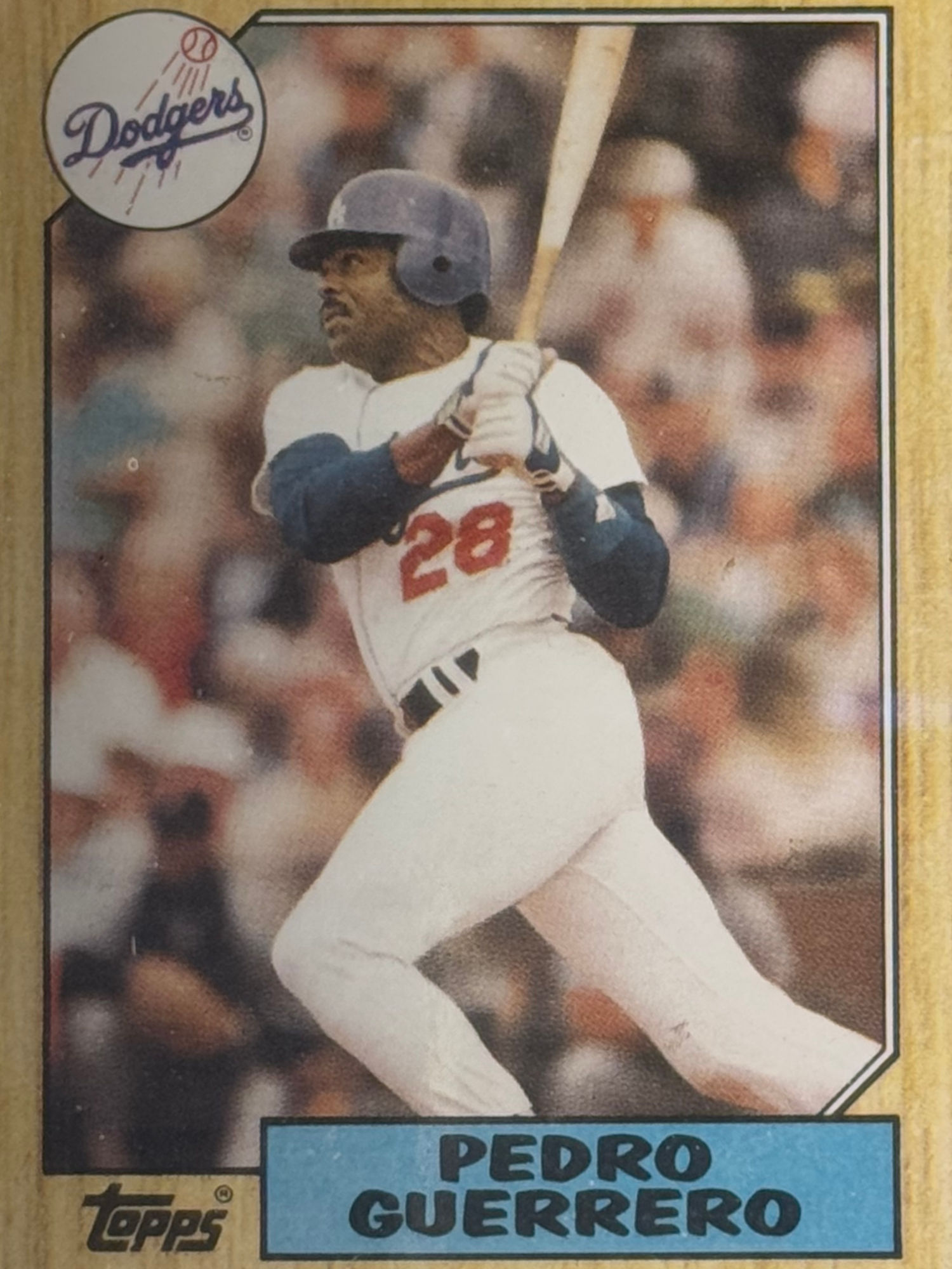 Pedro Guerrero's Baseball Card Pedro Guerrero's Baseball Card