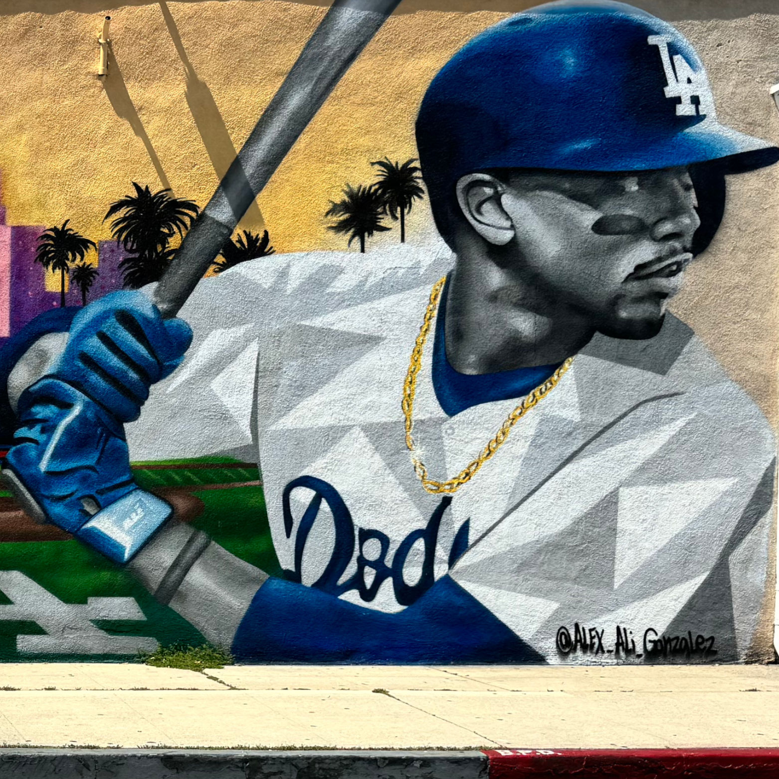 Burbank Dodger Mural Mookie Betts