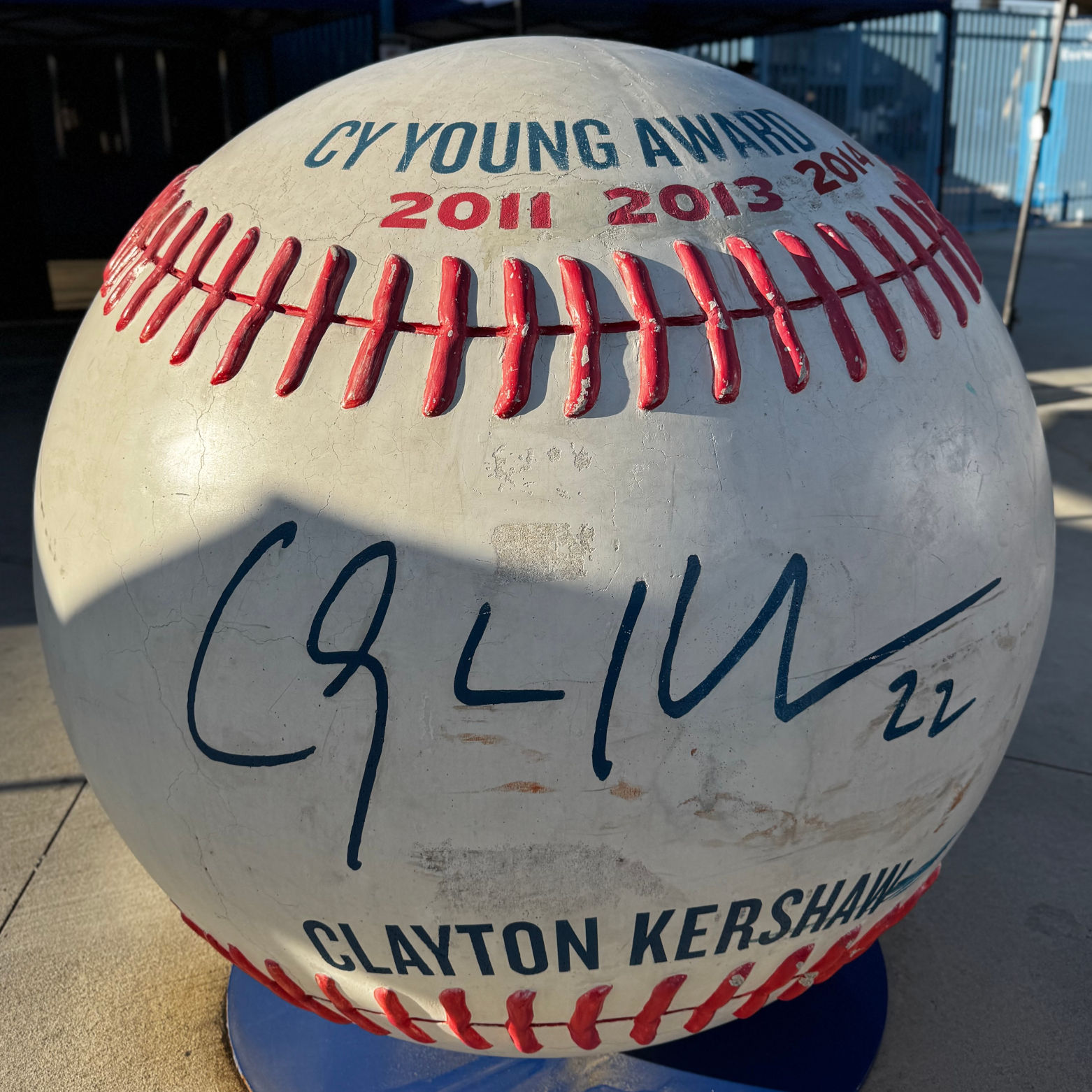 Clayton Kershaw Cy Young Baseball Front